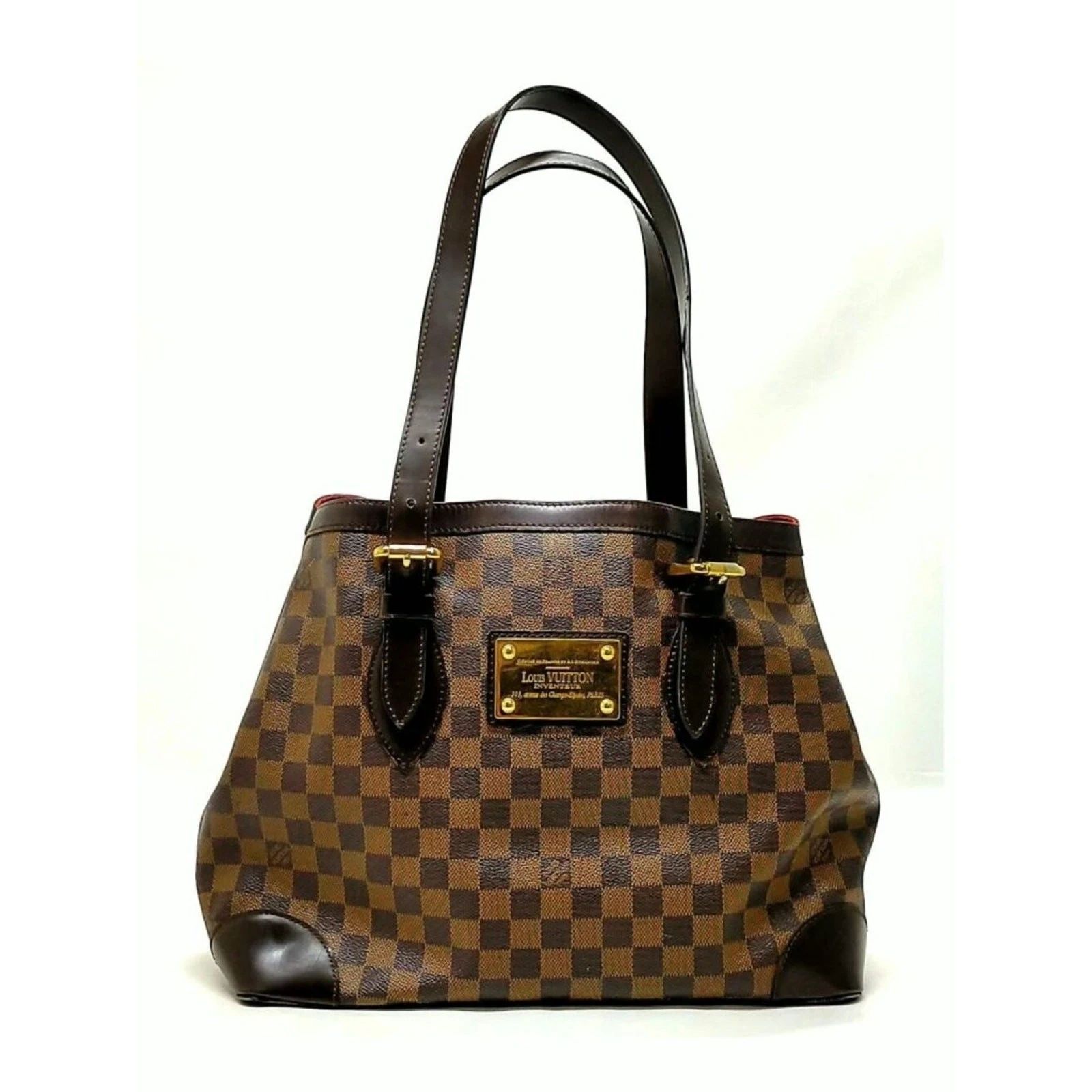 Louis Vuitton Hampstead MM Damier Ebene Tote Brown LV Shoulder Bag — photo 2