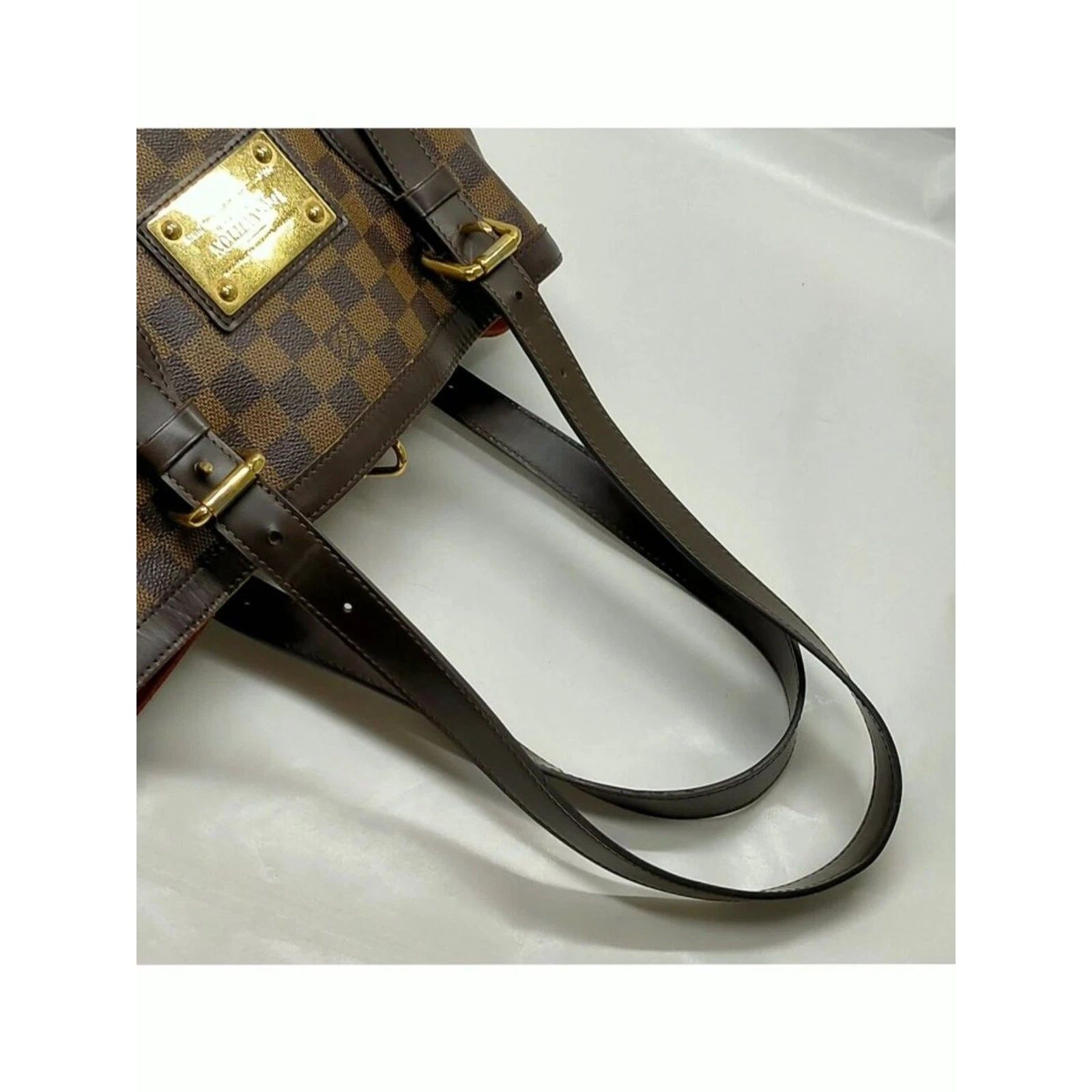 Louis Vuitton Hampstead MM Damier Ebene Tote Brown LV Shoulder Bag — photo 5