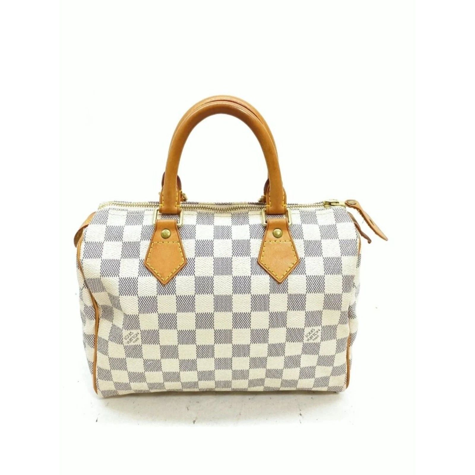 Louis Vuitton Speedy 25 Damier Azur White Checkered Handbag Satchel — photo 2