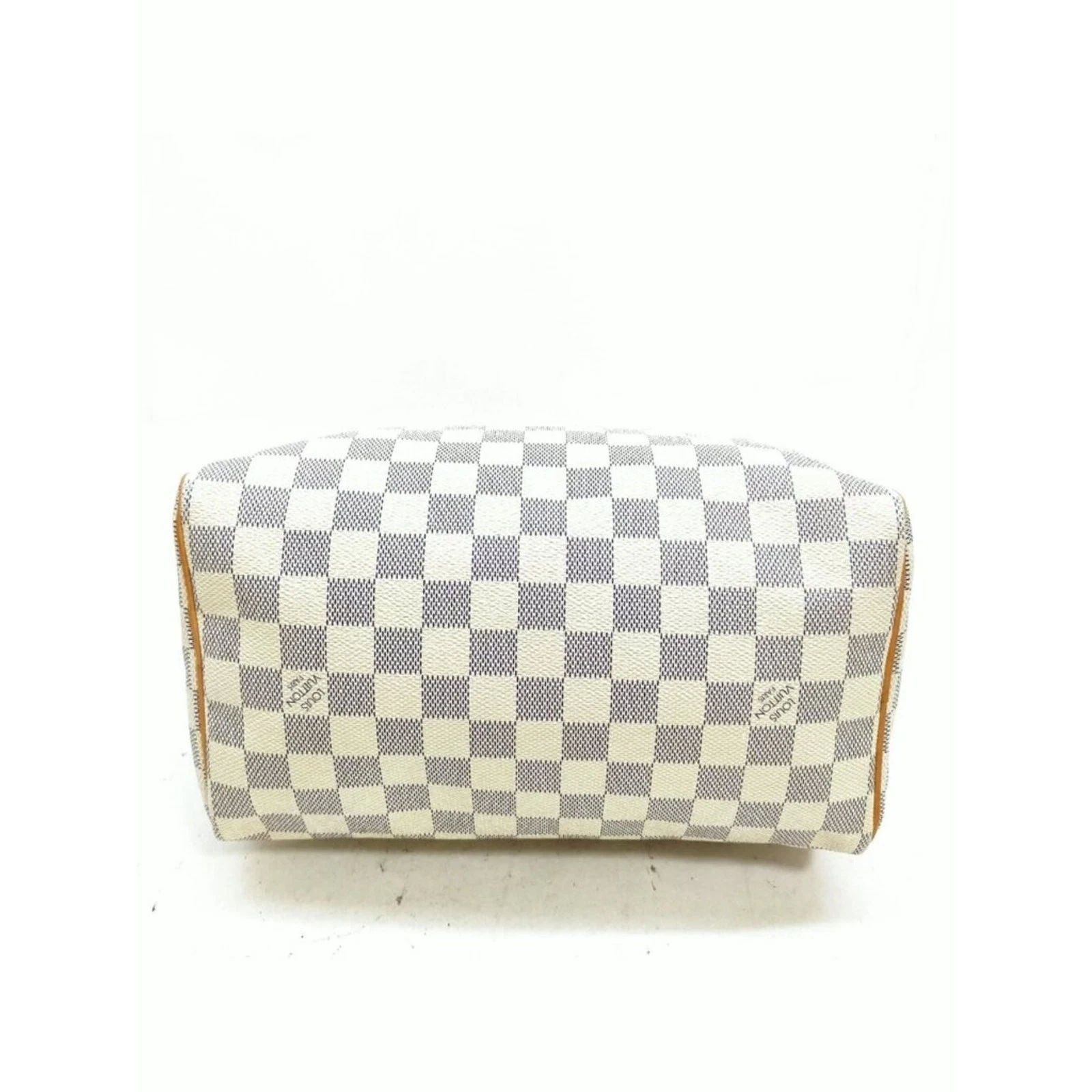 Louis Vuitton Speedy 25 Damier Azur White Checkered Handbag Satchel — photo 5