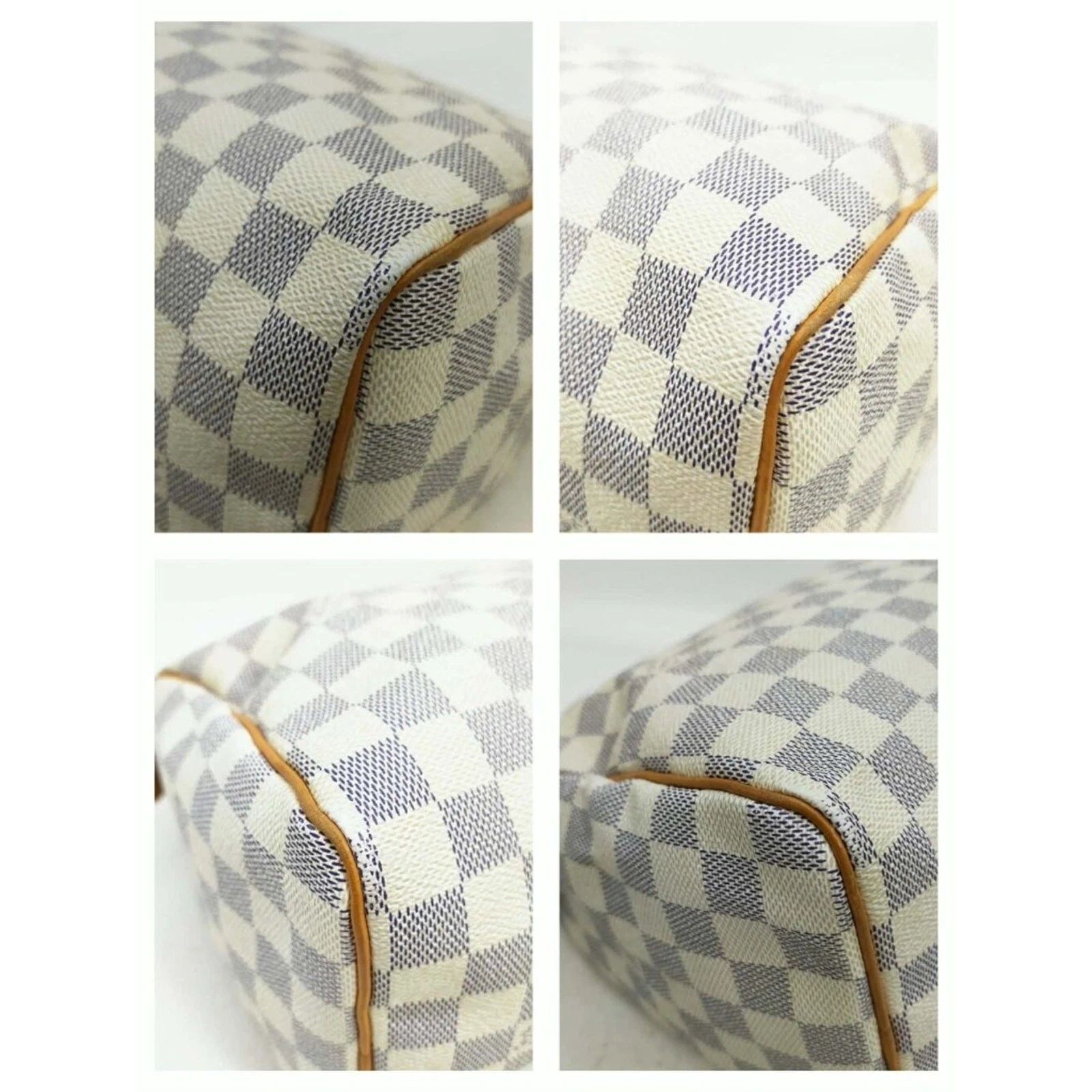Louis Vuitton Speedy 25 Damier Azur White Checkered Handbag Satchel — photo 7