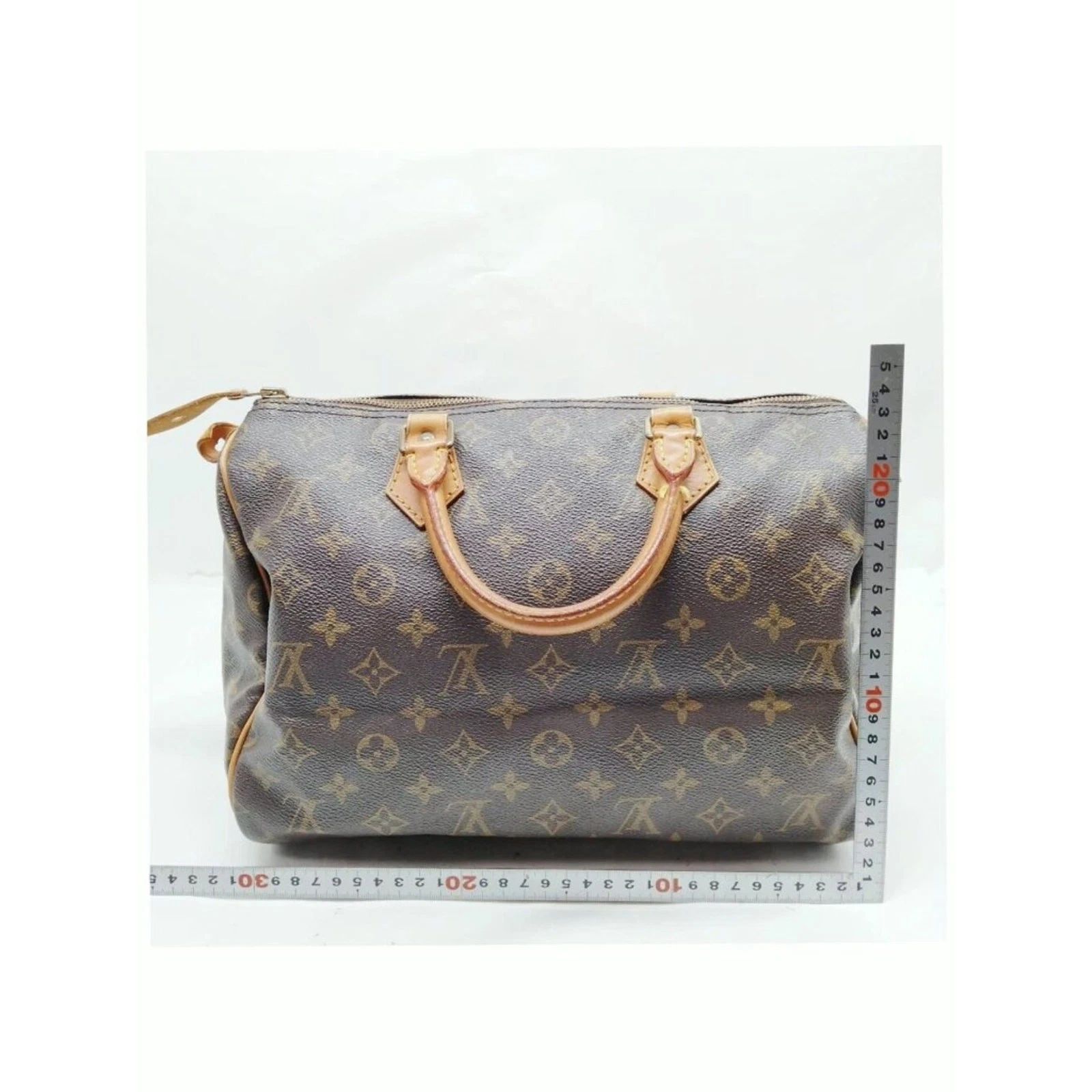 Louis Vuitton Speedy 30 Monogram Canvas Brown Handbag — photo 3