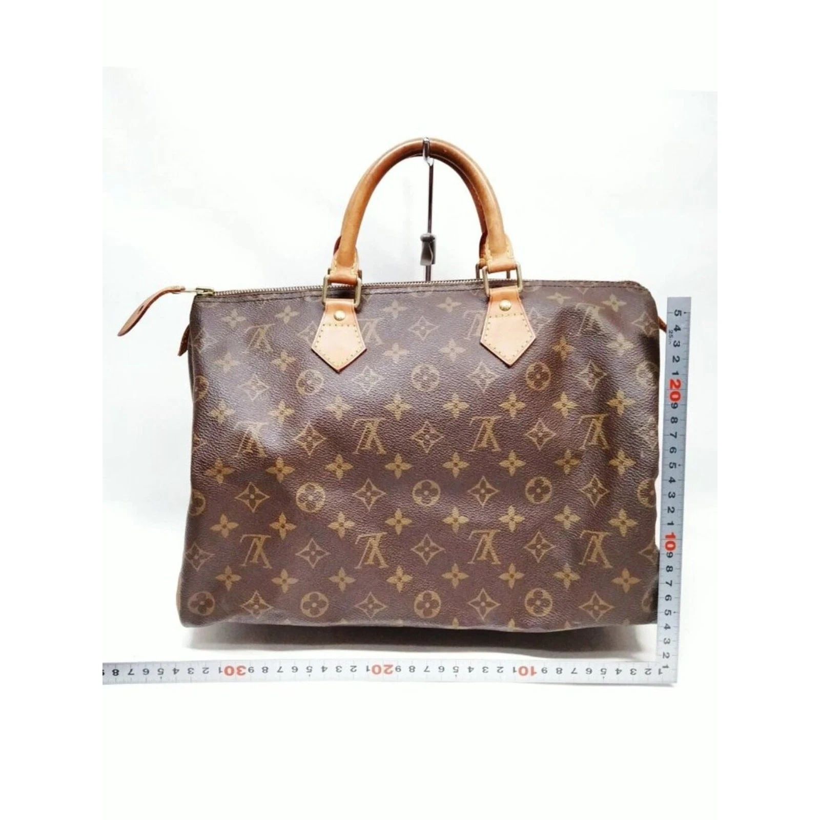 Louis Vuitton Speedy 35 Monogram Brown Canvas LV Handbag — photo 3