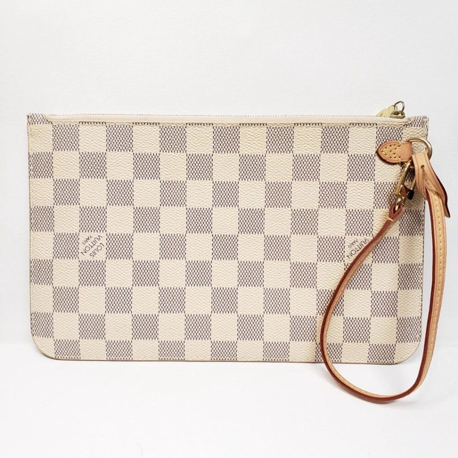Louis Vuitton Neverfull Pochette Damier Azur Wristlet Clutch — photo 2