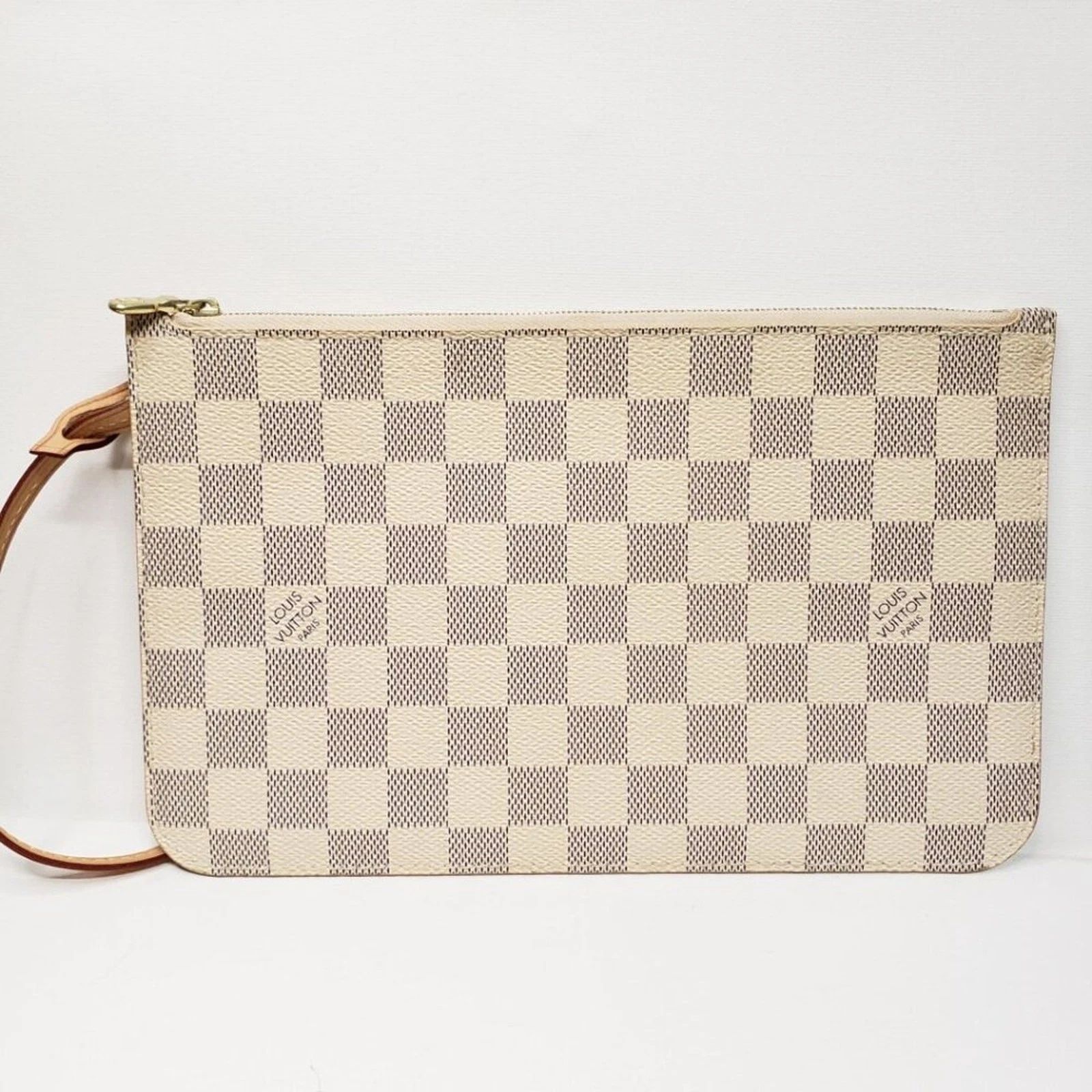 Louis Vuitton Neverfull Pochette Damier Azur Wristlet Clutch — photo 3