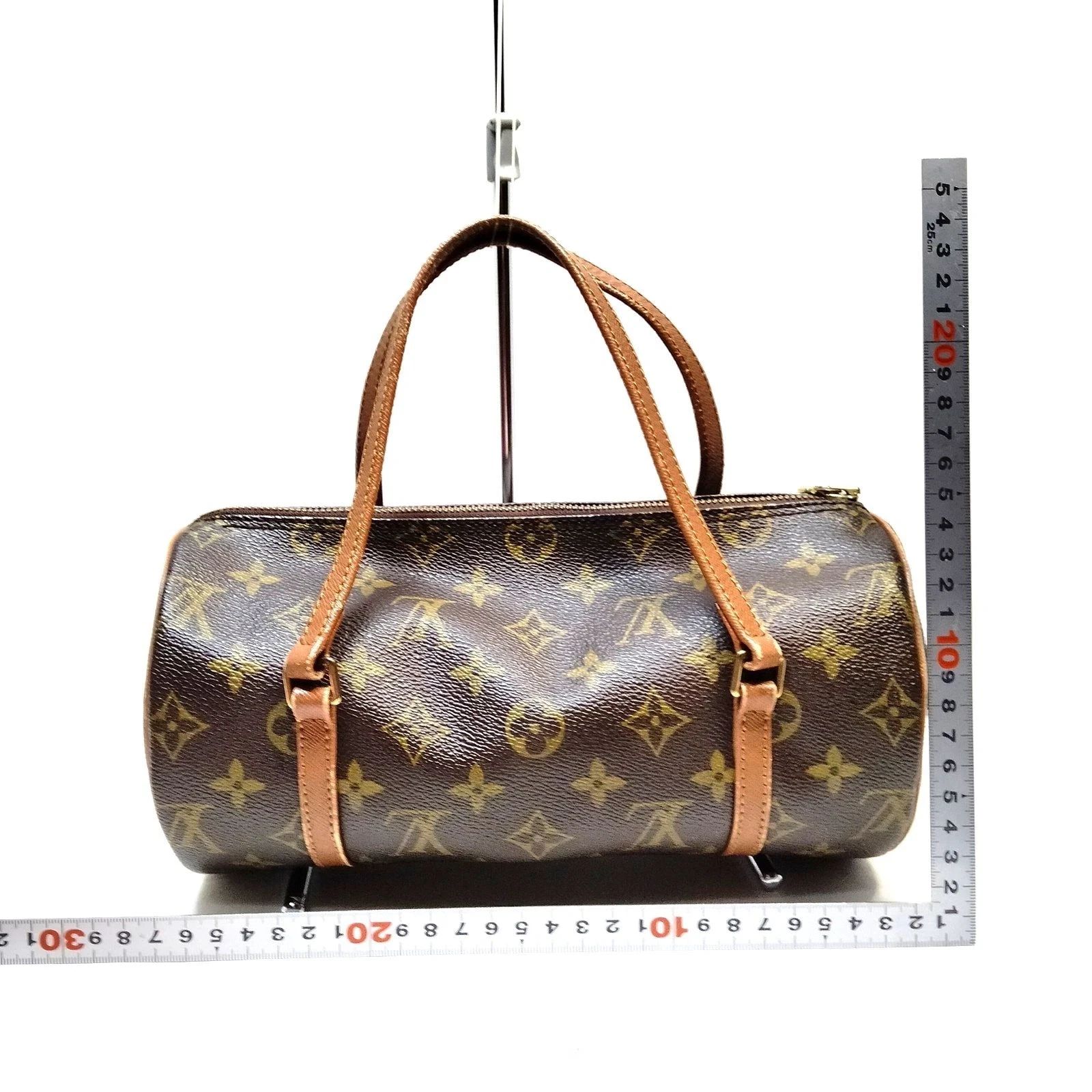 Louis Vuitton Papillon 26 Monogram Barrel Bag | Vintage LV Designer Handbag — photo 3
