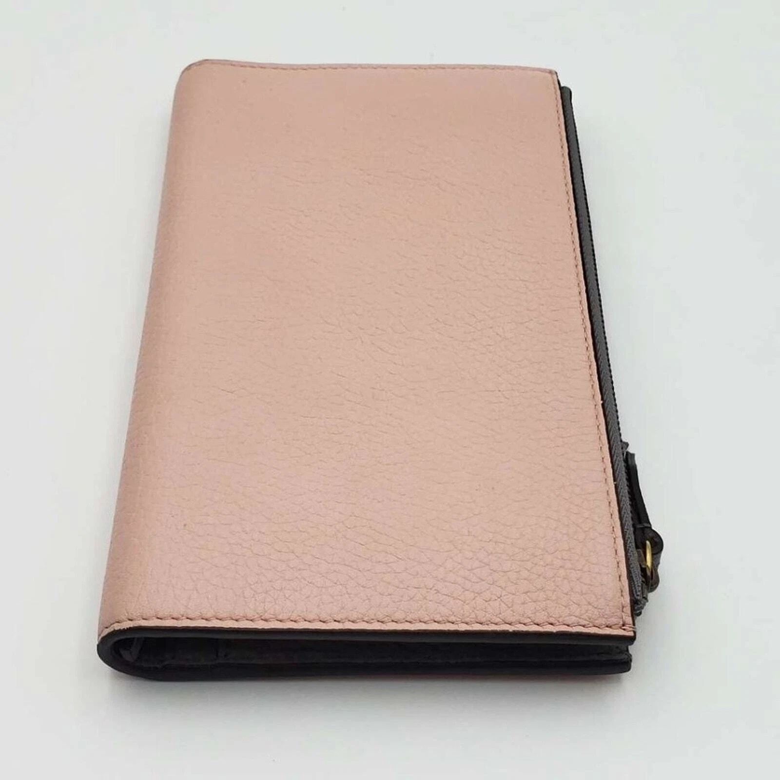 Gucci Bee Logo Pink Leather Zip Wallet Clutch|Luxury Designer Wristlet — photo 6