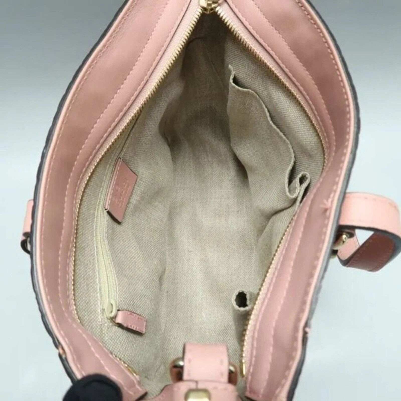Gucci Bree Guccissima Leather Tote Bag Pink Crossbody Luxury Handbag — photo 7