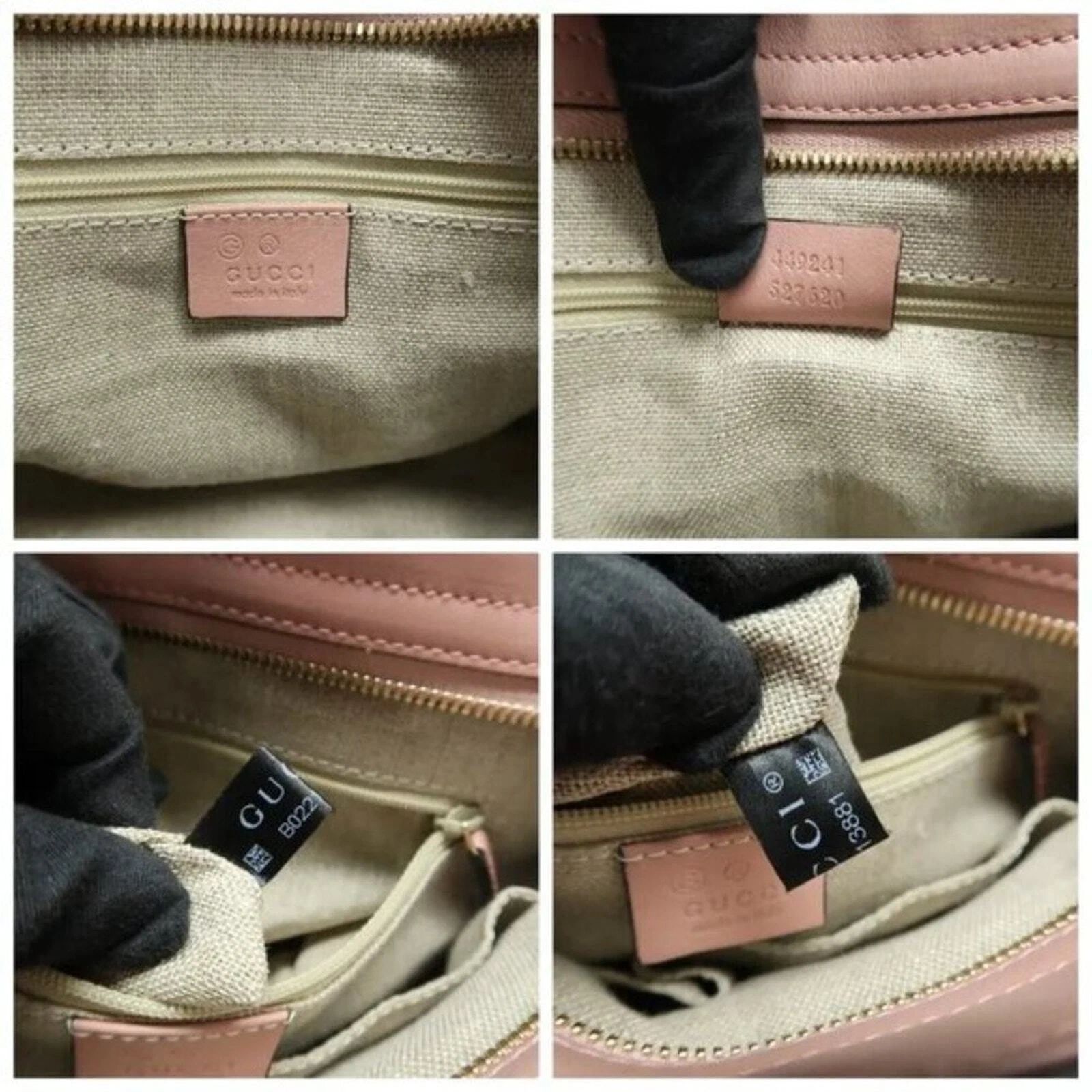 Gucci Bree Guccissima Leather Tote Bag Pink Crossbody Luxury Handbag — photo 9