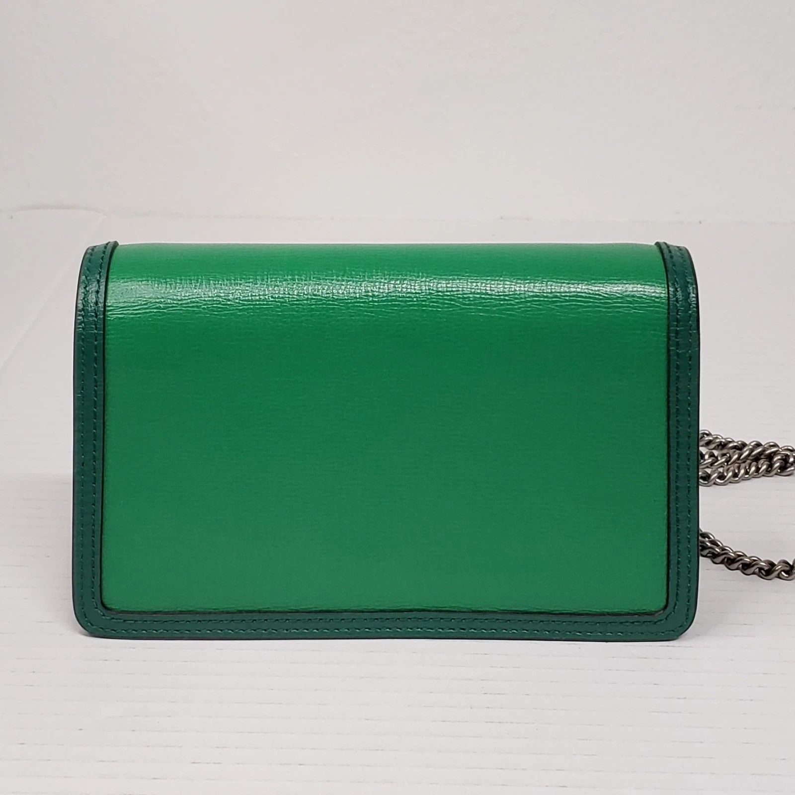 Gucci Dionysus Super Mini Green Leather Chain Bag Crossbody Luxury Bag — photo 4