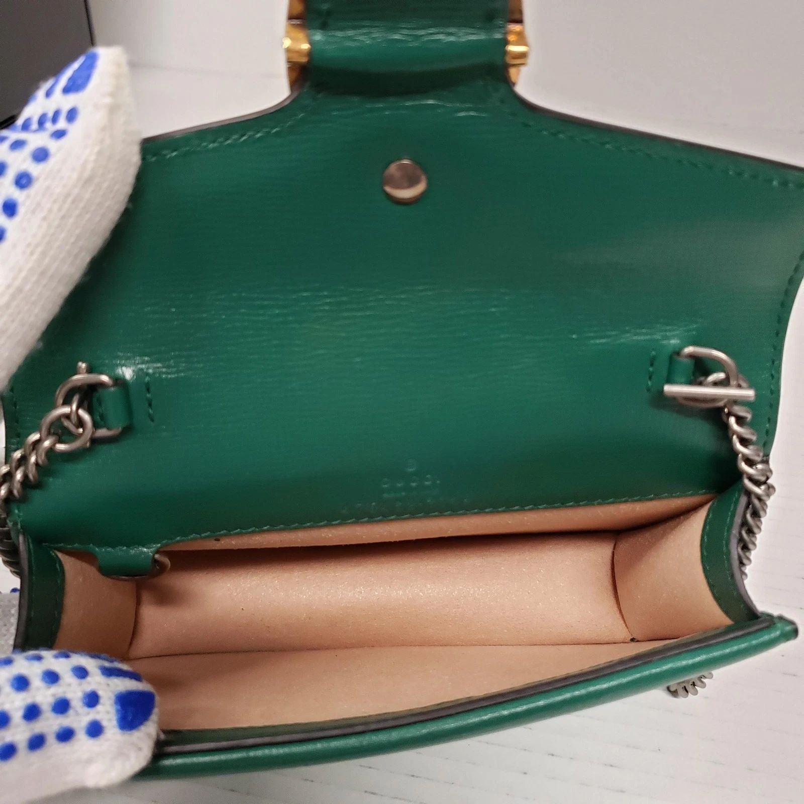 Gucci Dionysus Super Mini Green Leather Chain Bag Crossbody Luxury Bag — photo 9