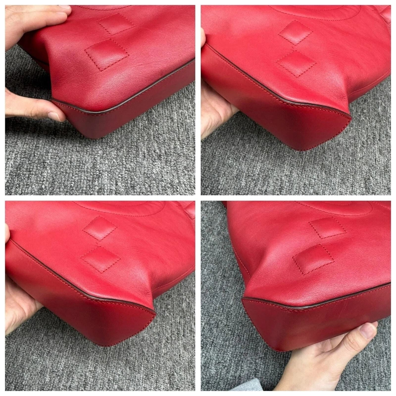 Gucci Embossed GG Leather Red Shoulder Designer Bag — photo 6