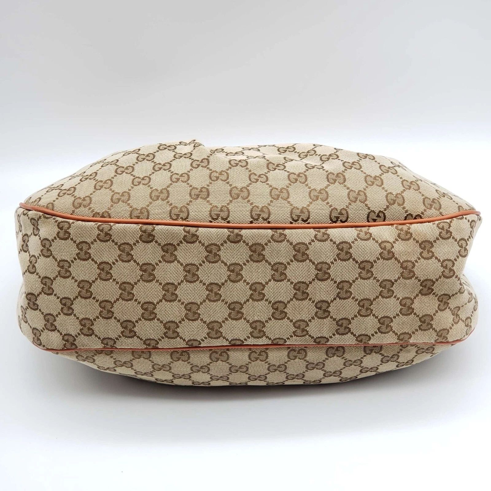 Gucci GG Canvas Sukey Hobo Bag Monogram Leather Trim Shoulder Bag — photo 6