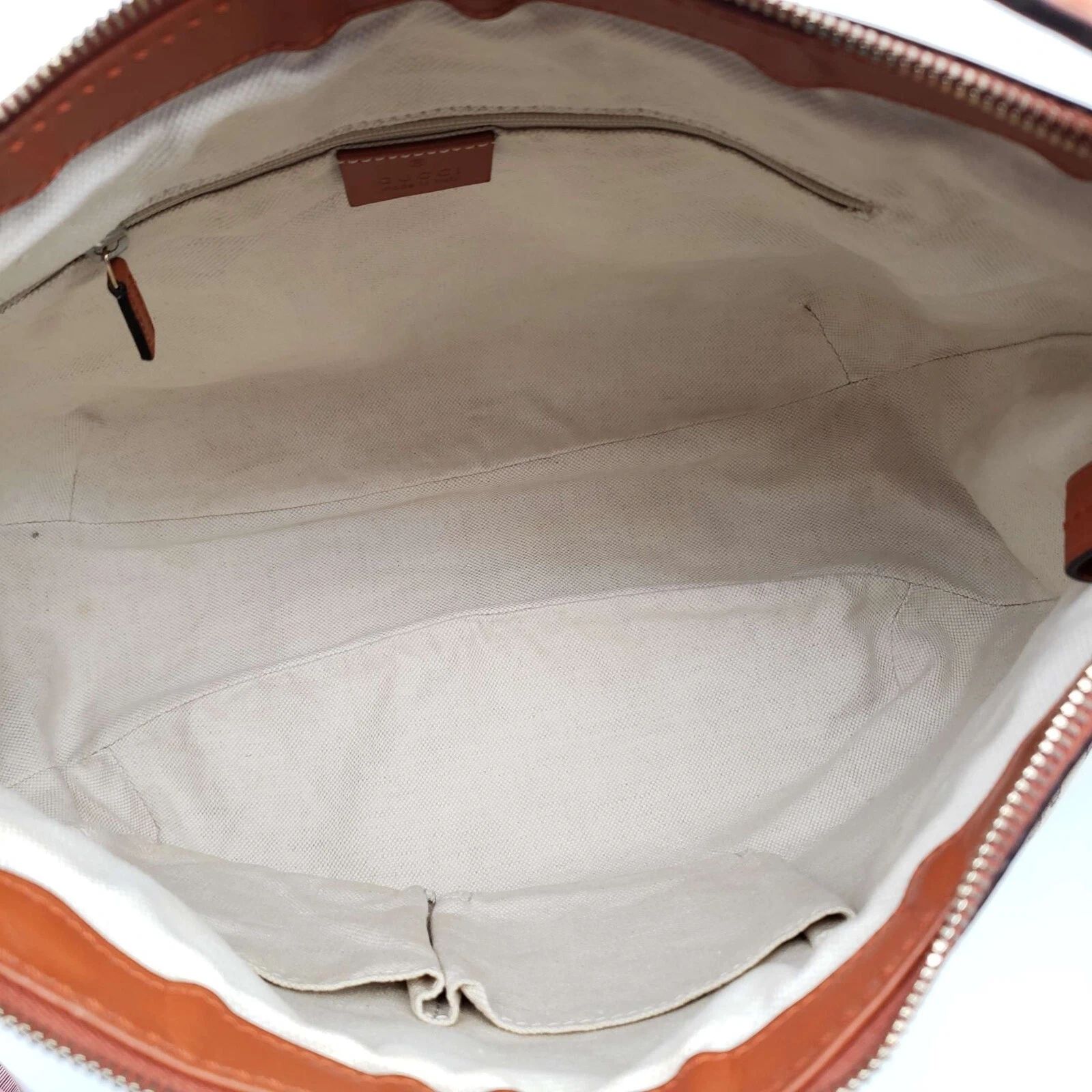 Gucci GG Canvas Sukey Hobo Bag Monogram Leather Trim Shoulder Bag — photo 8