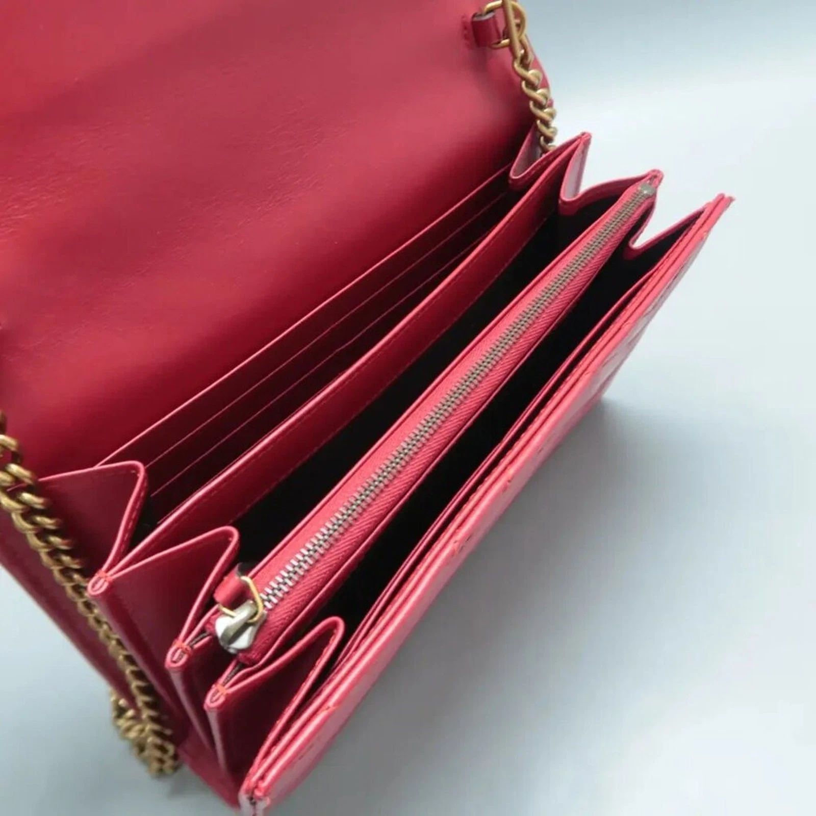 Gucci GG Marmont Matelassé Shoulder Bag Pink Leather Chain Crossbody — photo 7