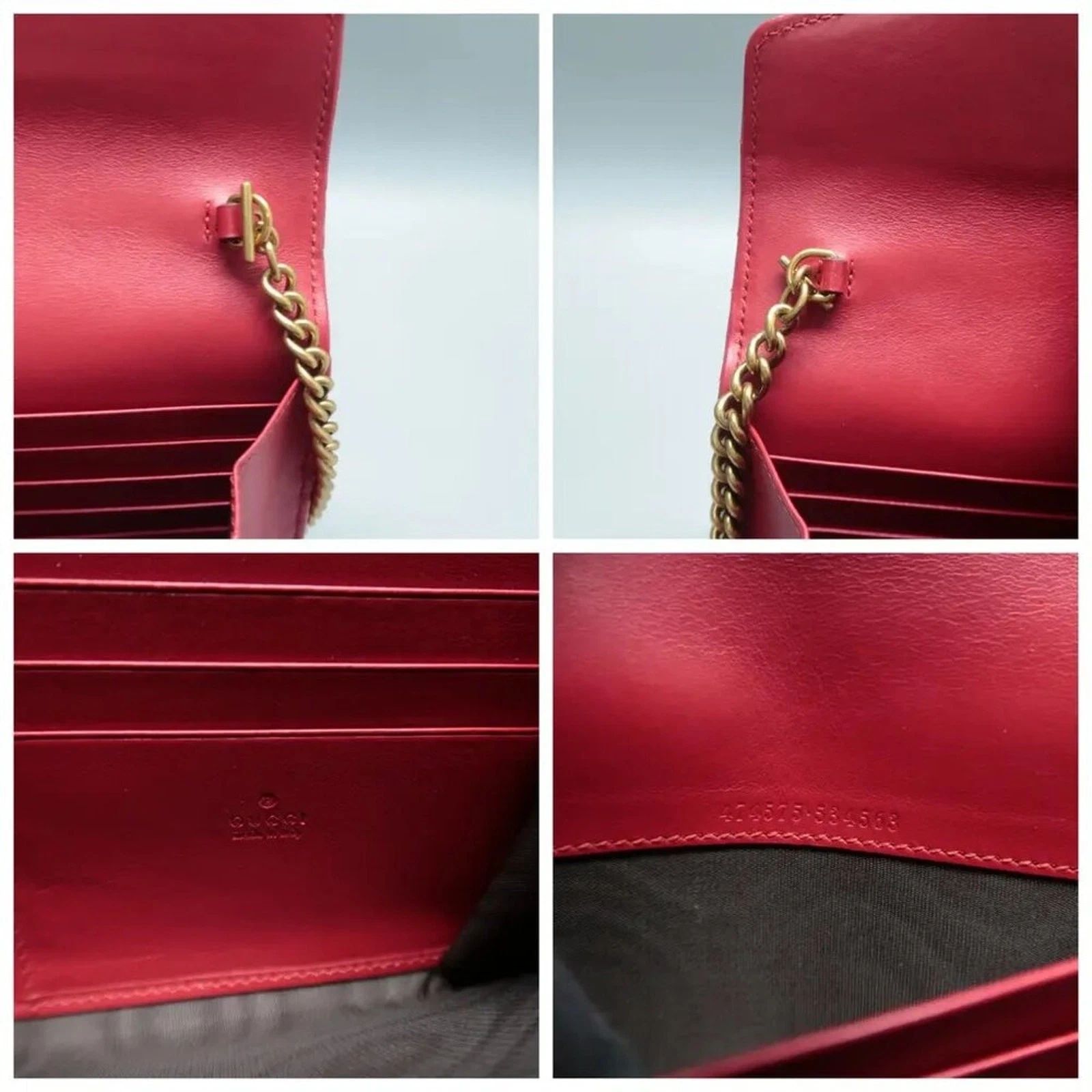 Gucci GG Marmont Matelassé Shoulder Bag Pink Leather Chain Crossbody — photo 8