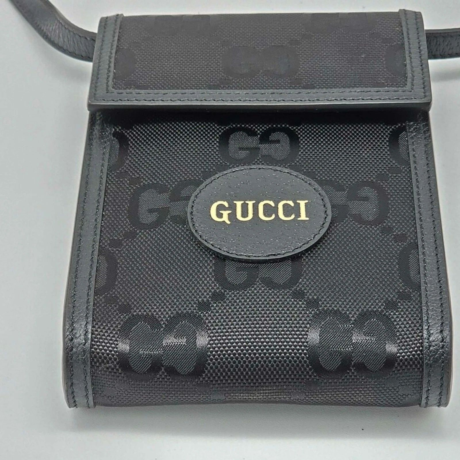 Gucci GG Supreme Mini Crossbody Bag Black Canvas Leather Luxury Small — photo 10