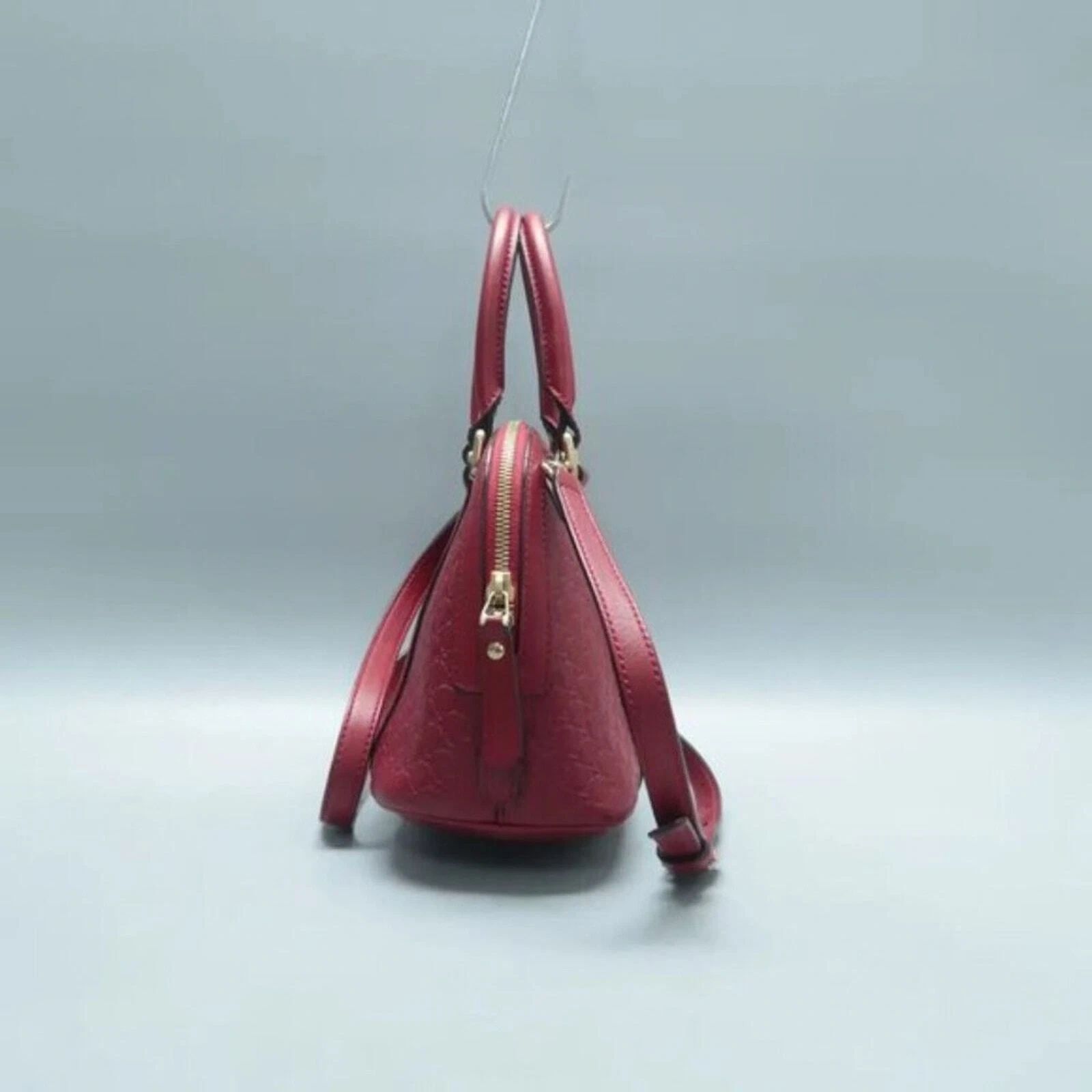 Gucci Guccissima Dome Bag Red Leather Crossbody Luxury Handbag — photo 4
