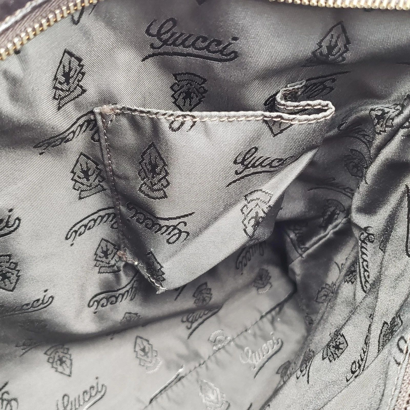 Gucci Guccissima Leather Shoulder Bag Black GG Embossed Tote Crossbody — photo 10
