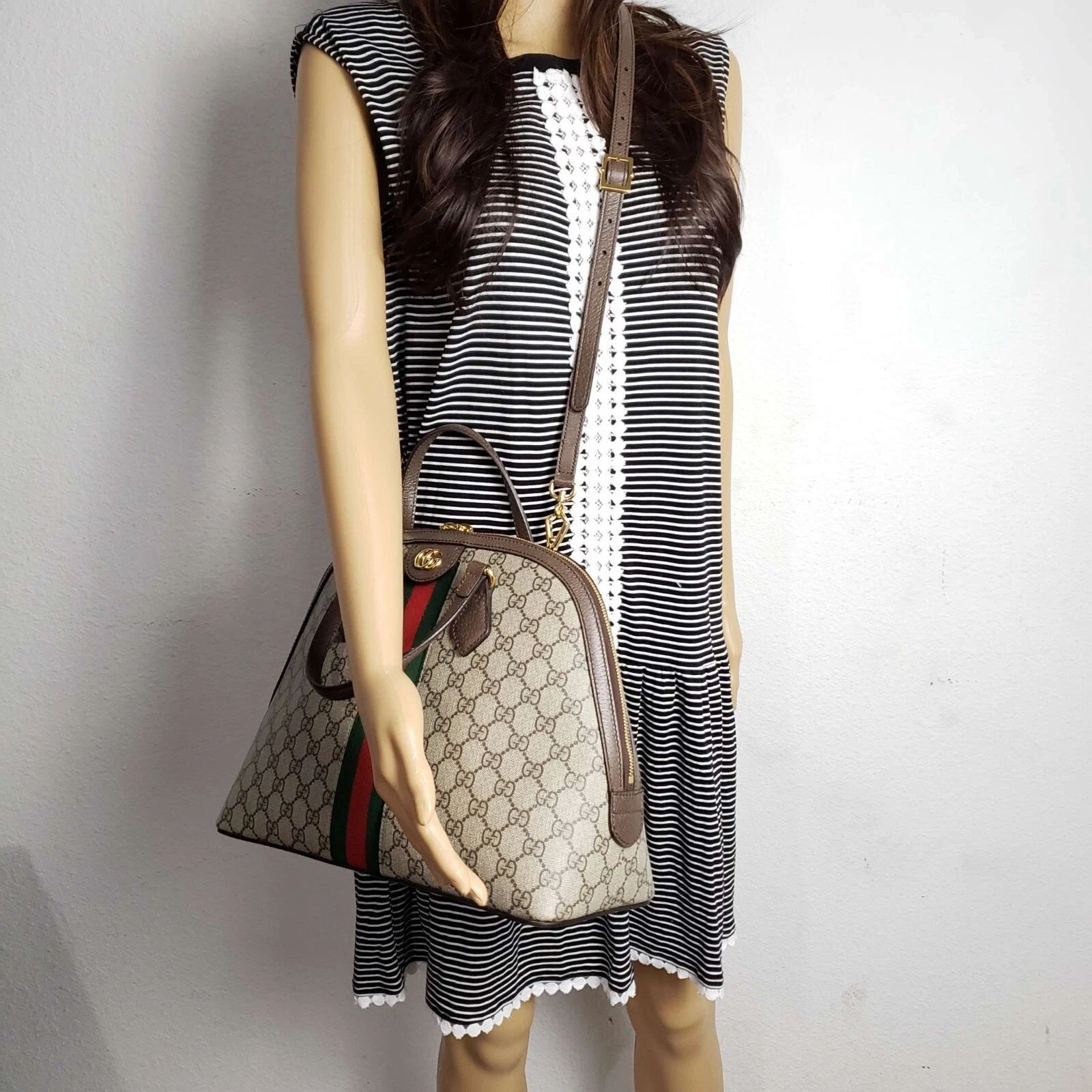 Gucci Ophidia GG Supreme Dome Web Stripe Top Handle Crossbody Bag — photo 10