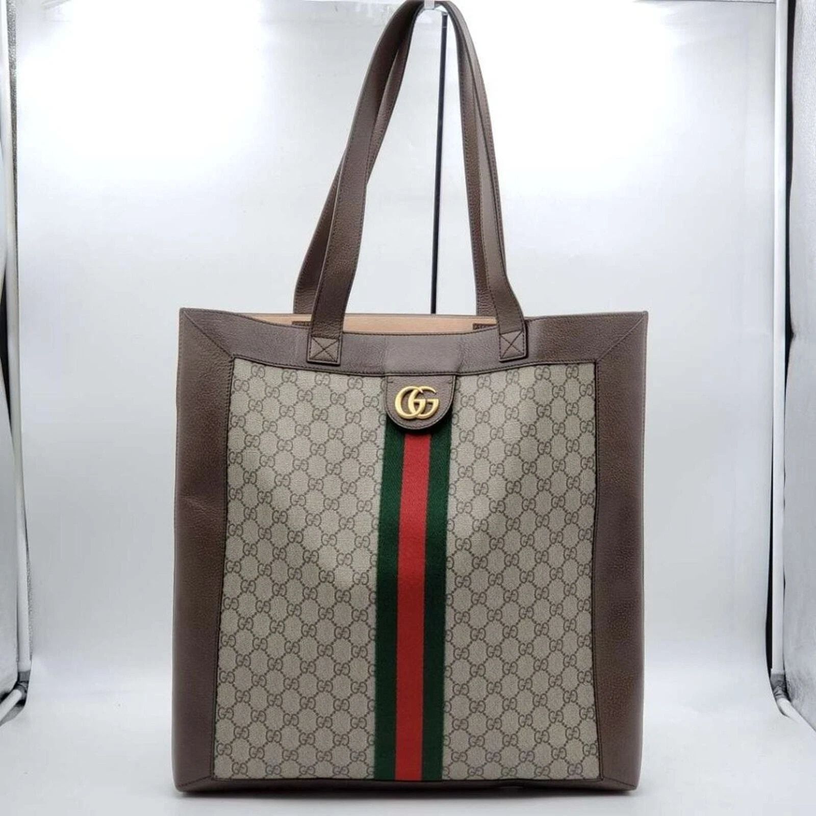 Gucci Ophidia GG Supreme Tote Web Stripe Double G Bag — photo 3