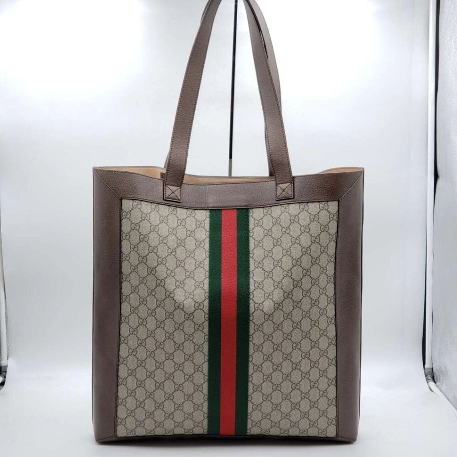 Gucci Ophidia GG Supreme Tote Web Stripe Double G Bag — photo 4