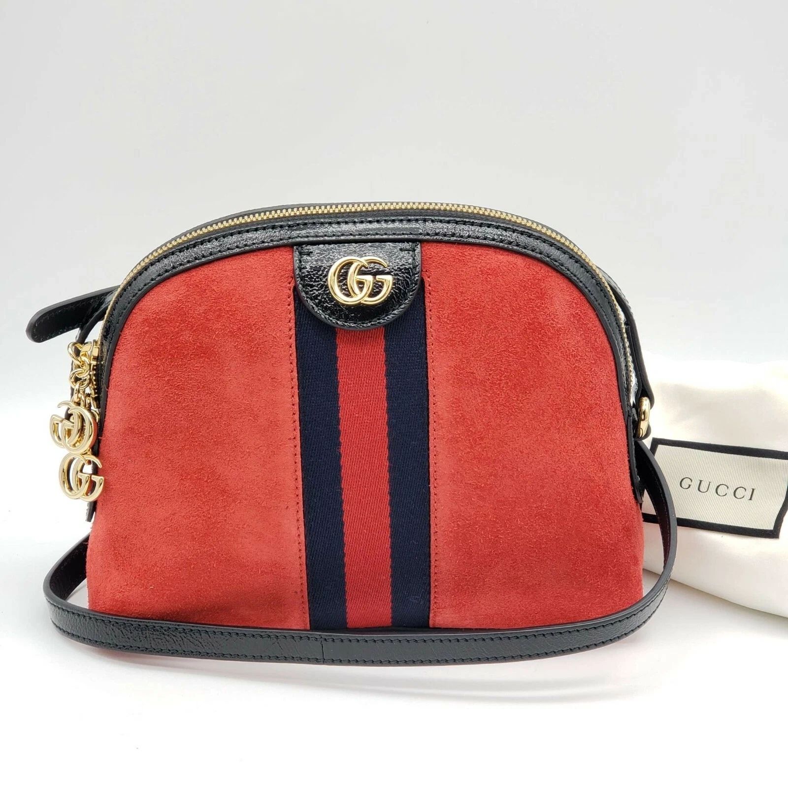 Gucci Ophidia Red Suede Mini Crossbody Bag — photo 3