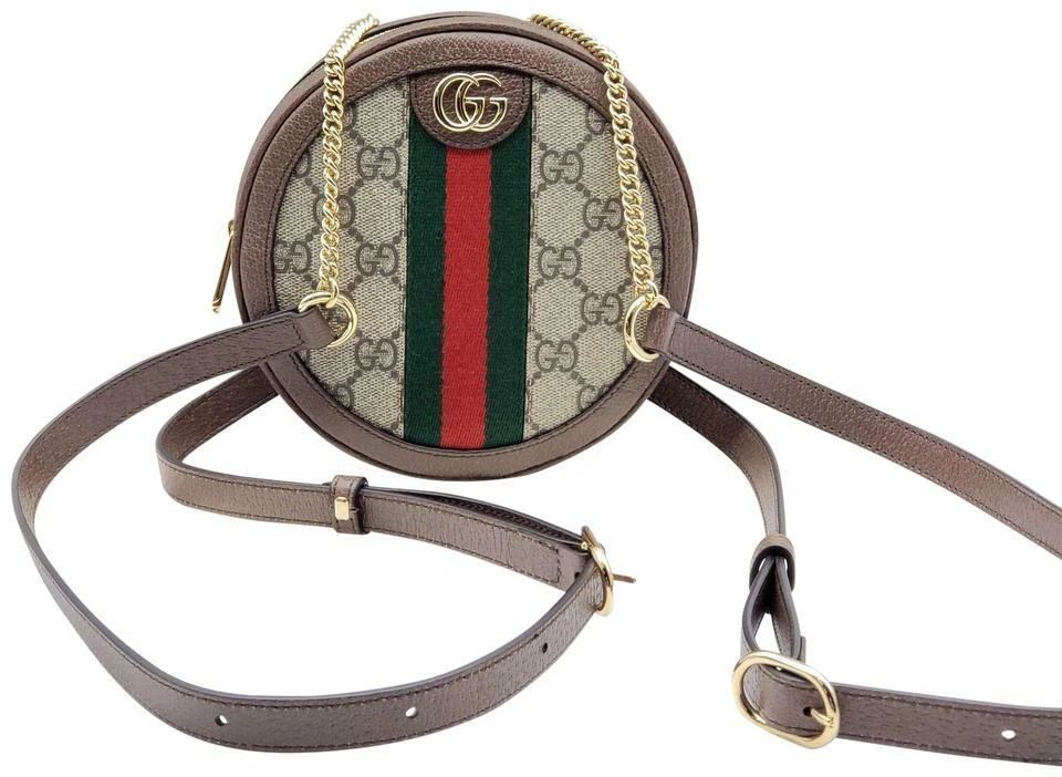 Gucci Ophidia Round Mini Crossbody Bag NEW | GG Supreme Canvas Web Bag — photo 2