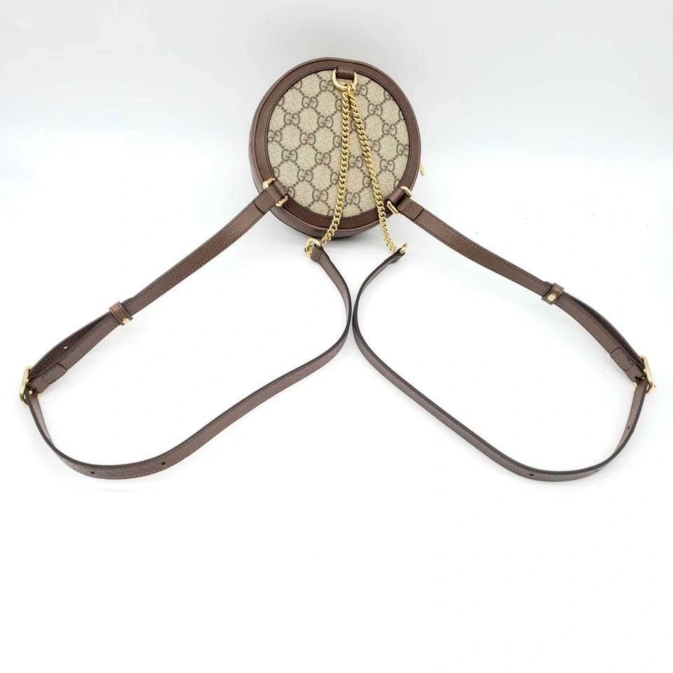 Gucci Ophidia Round Mini Crossbody Bag NEW | GG Supreme Canvas Web Bag — photo 4