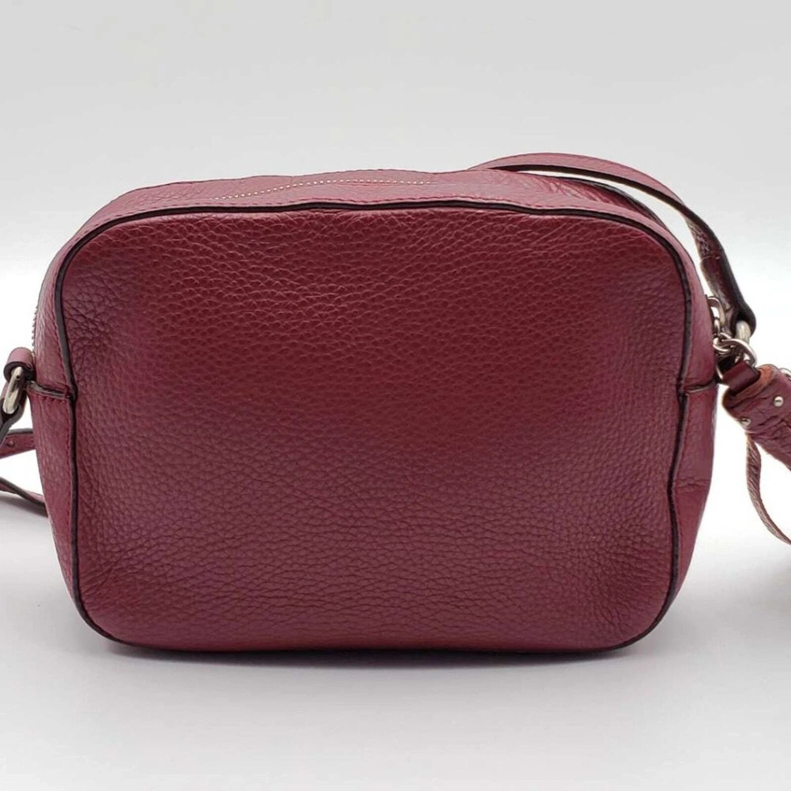 Gucci Soho Disco Studded Crossbody Bag Red Leather Small Camera Bag — photo 3