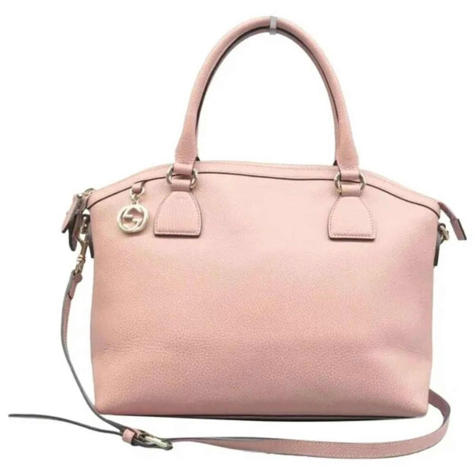 Gucci Soho Dome Satchel Pink Leather Crossbody Shoulder Bag — photo 2