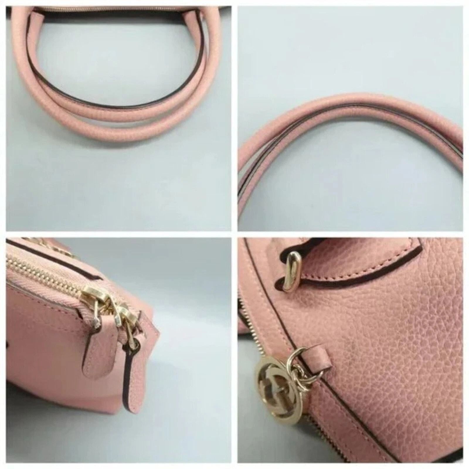 Gucci Soho Dome Satchel Pink Leather Crossbody Shoulder Bag — photo 7
