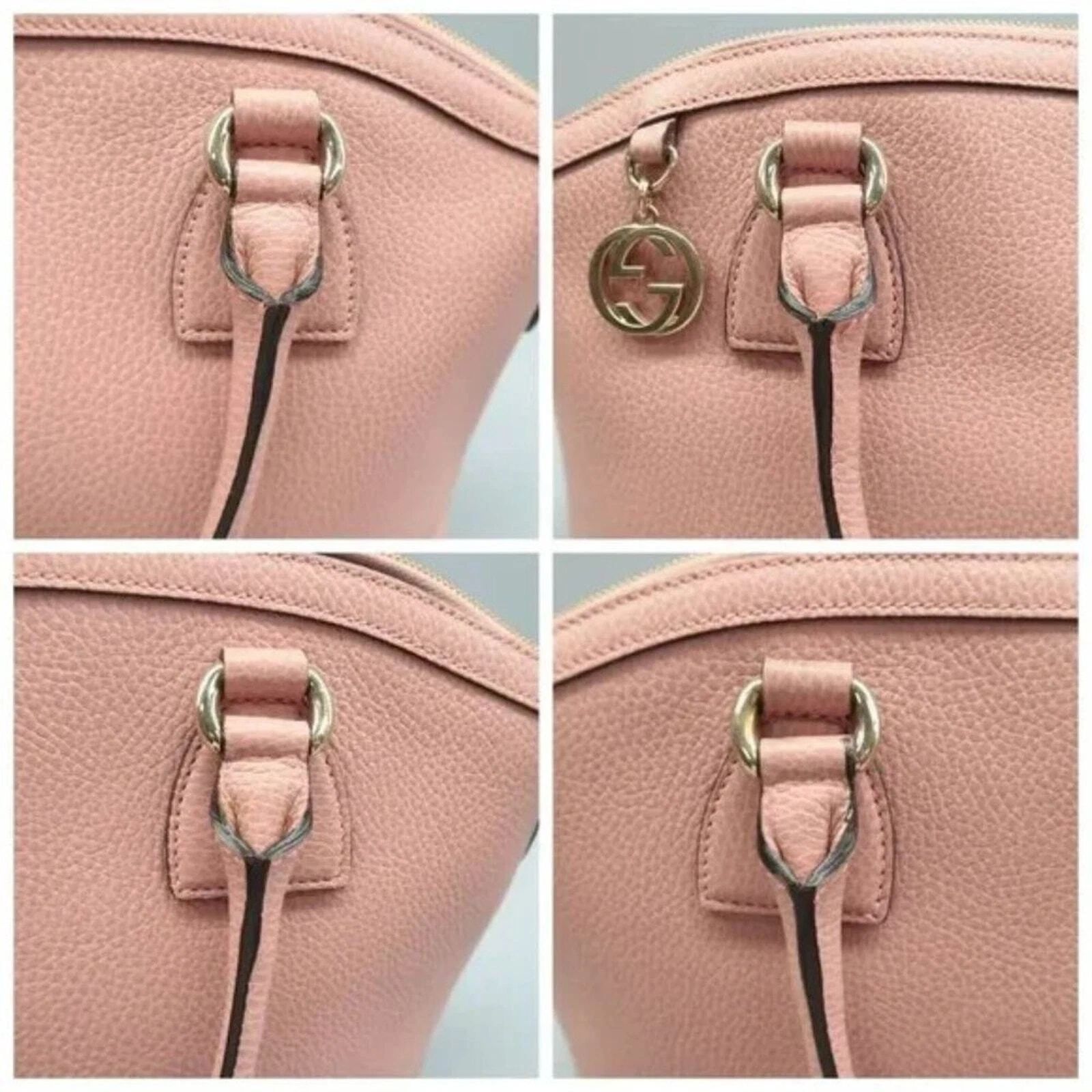 Gucci Soho Dome Satchel Pink Leather Crossbody Shoulder Bag — photo 5