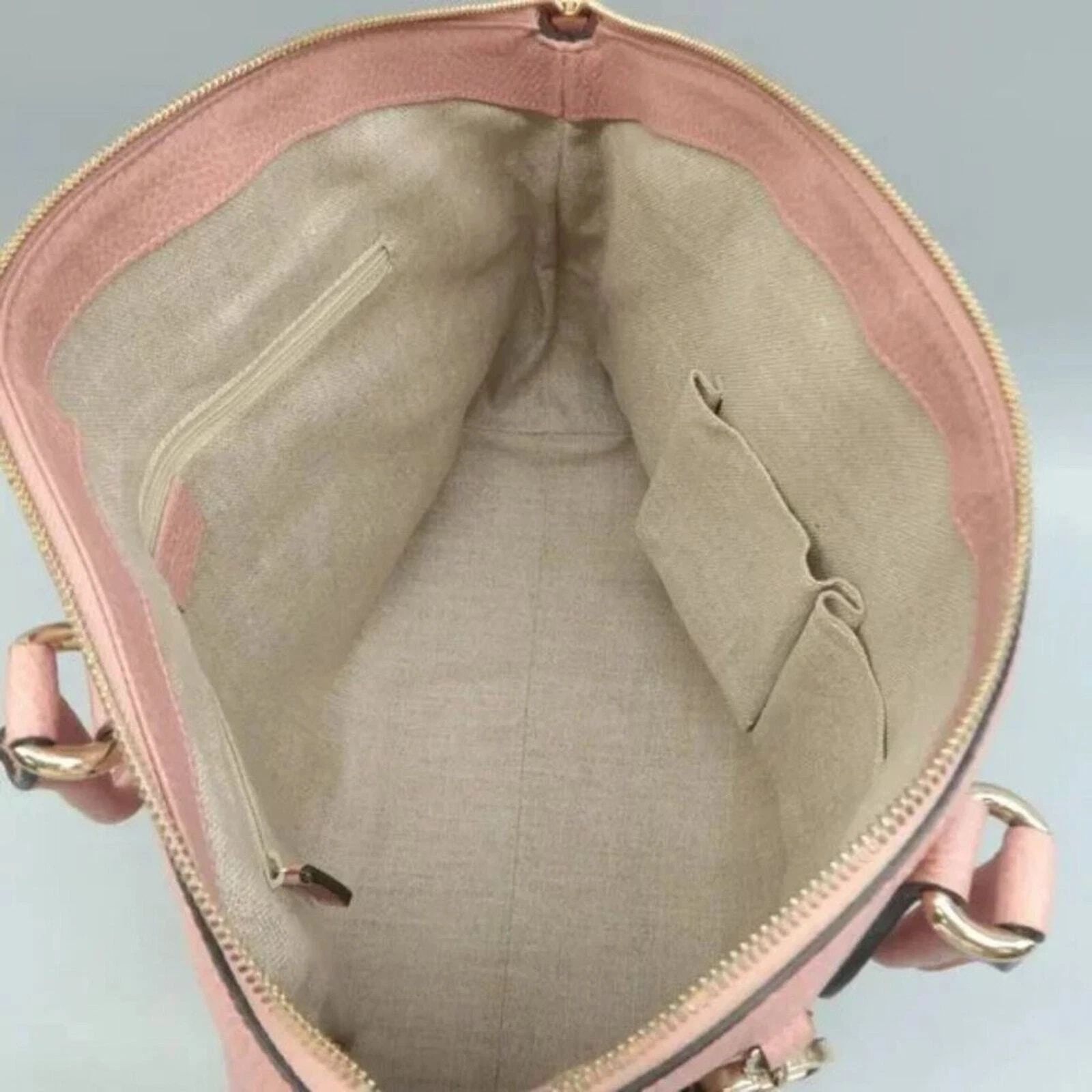 Gucci Soho Dome Satchel Pink Leather Crossbody Shoulder Bag — photo 9