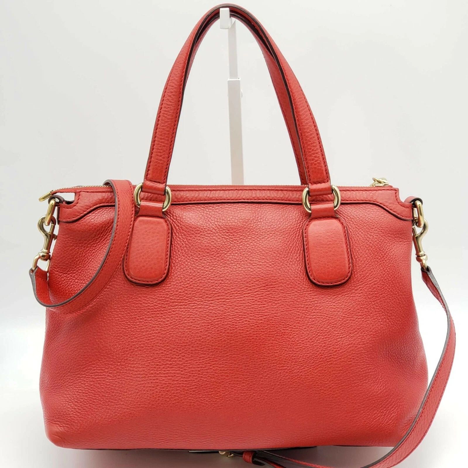 Gucci Soho Leather Tote Bag Red Shoulder Luxury Designer Bag — photo 3