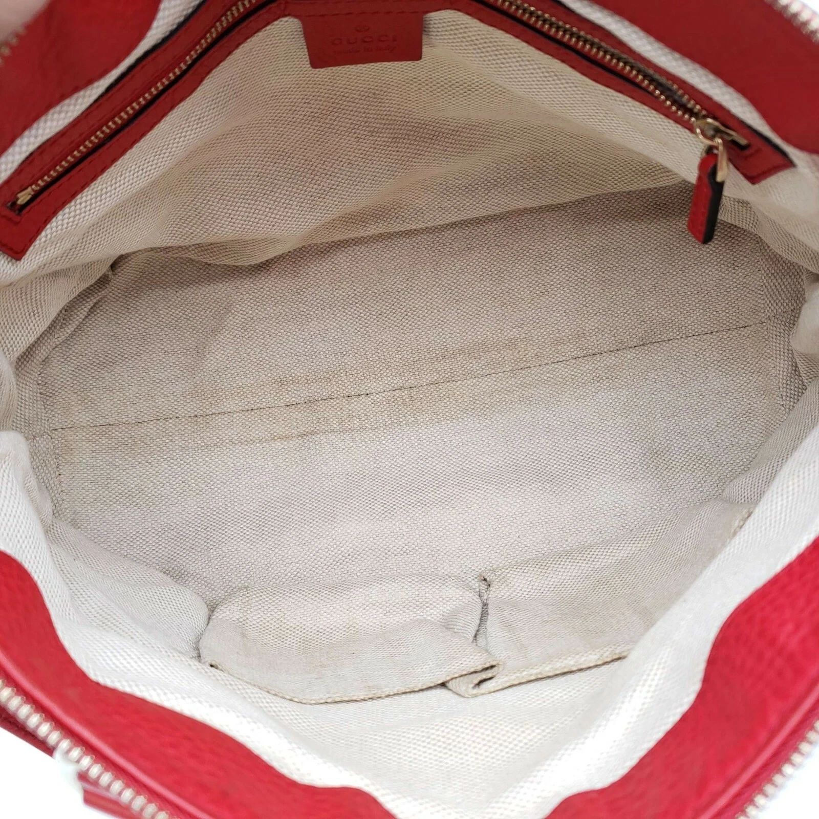 Gucci Soho Leather Tote Bag Red Shoulder Luxury Designer Bag — photo 8