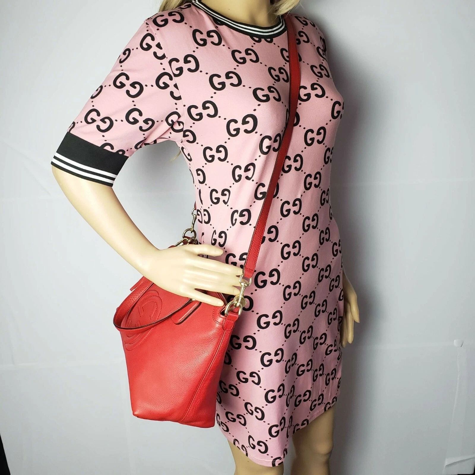 Gucci Soho Leather Tote Bag Red Shoulder Luxury Designer Bag — photo 10