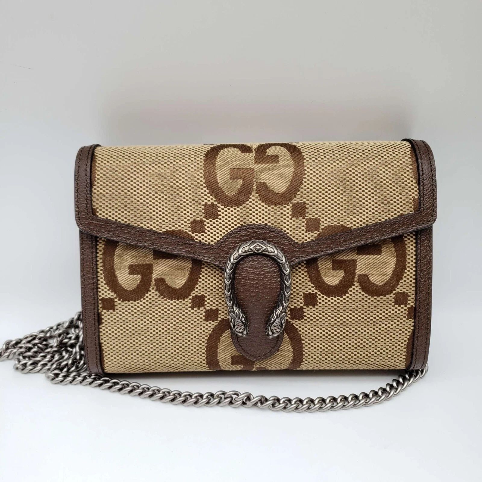 Gucci Dionysus GG Supreme Mini Chain Bag NWOT | Beige Monogram Canvas Crossbody — photo 3