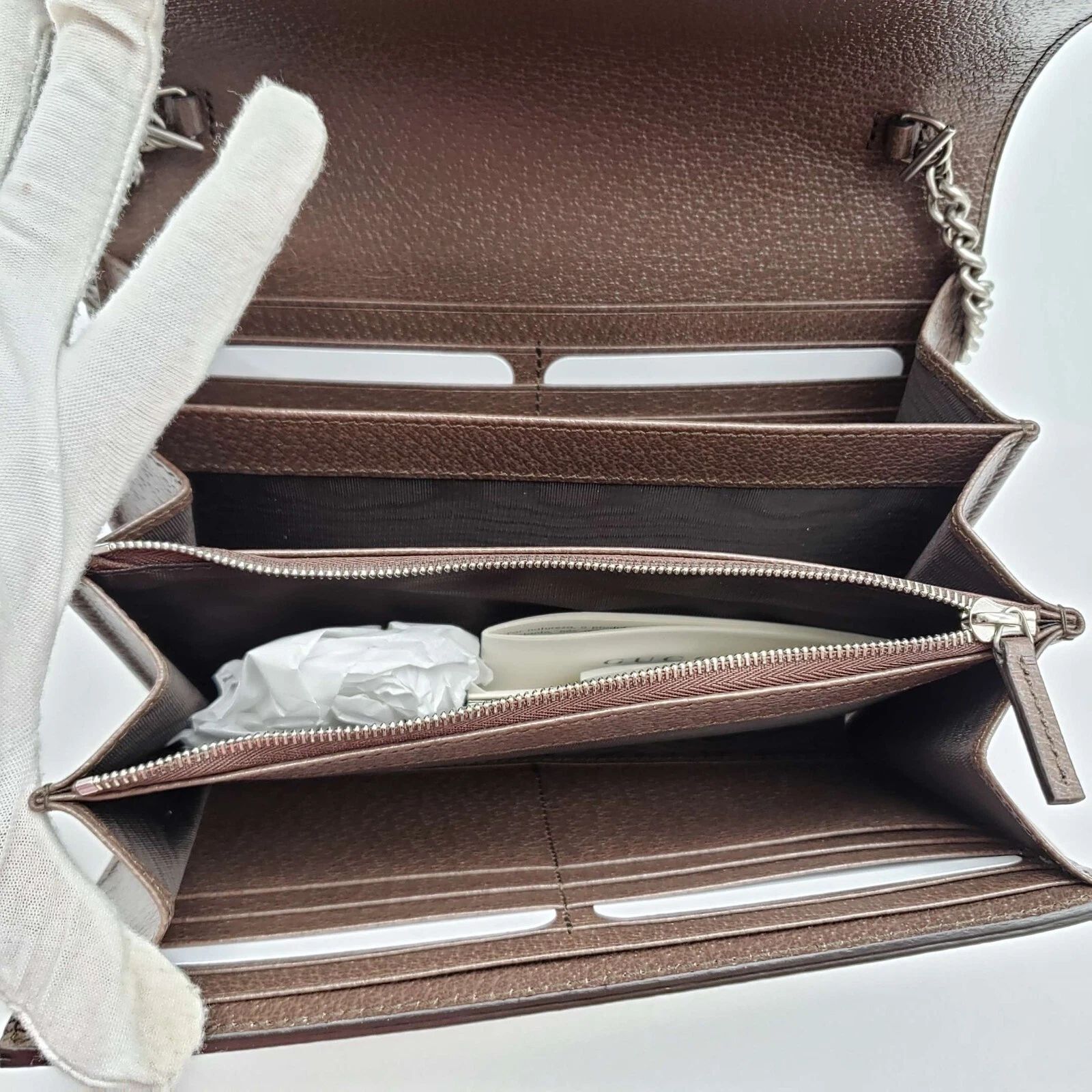 Gucci Dionysus GG Supreme Mini Chain Bag NWOT | Beige Monogram Canvas Crossbody — photo 6