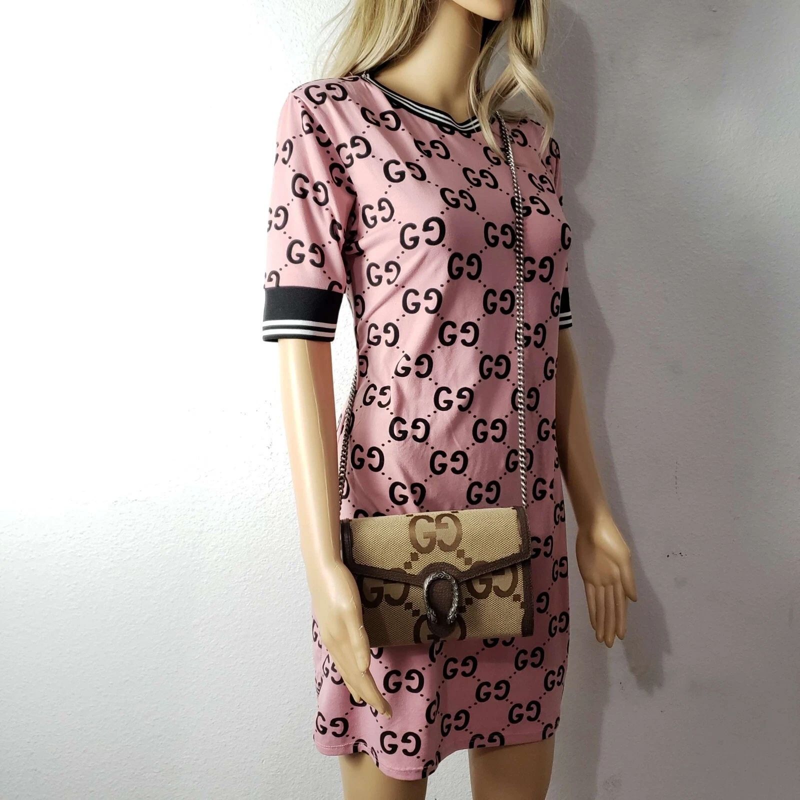 Gucci Dionysus GG Supreme Mini Chain Bag NWOT | Beige Monogram Canvas Crossbody — photo 10