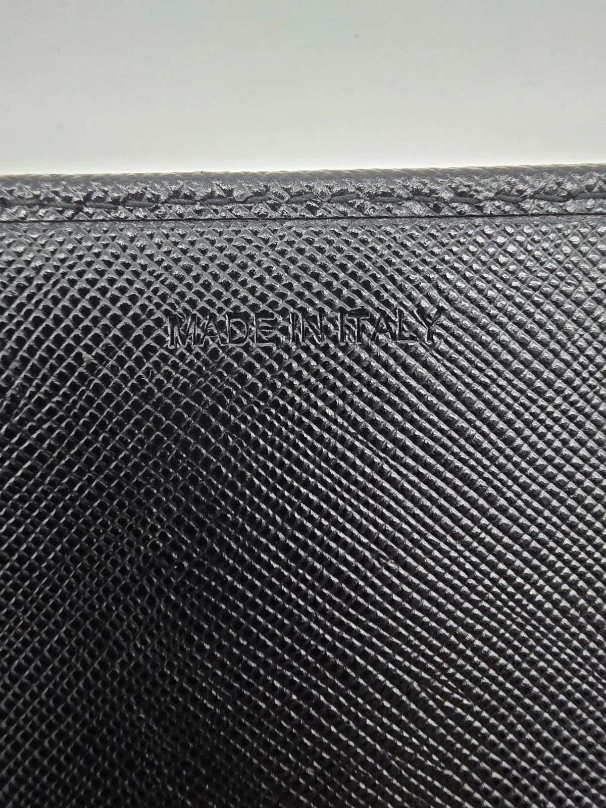Prada Black Saffiano Leather Flap Wallet — photo 10