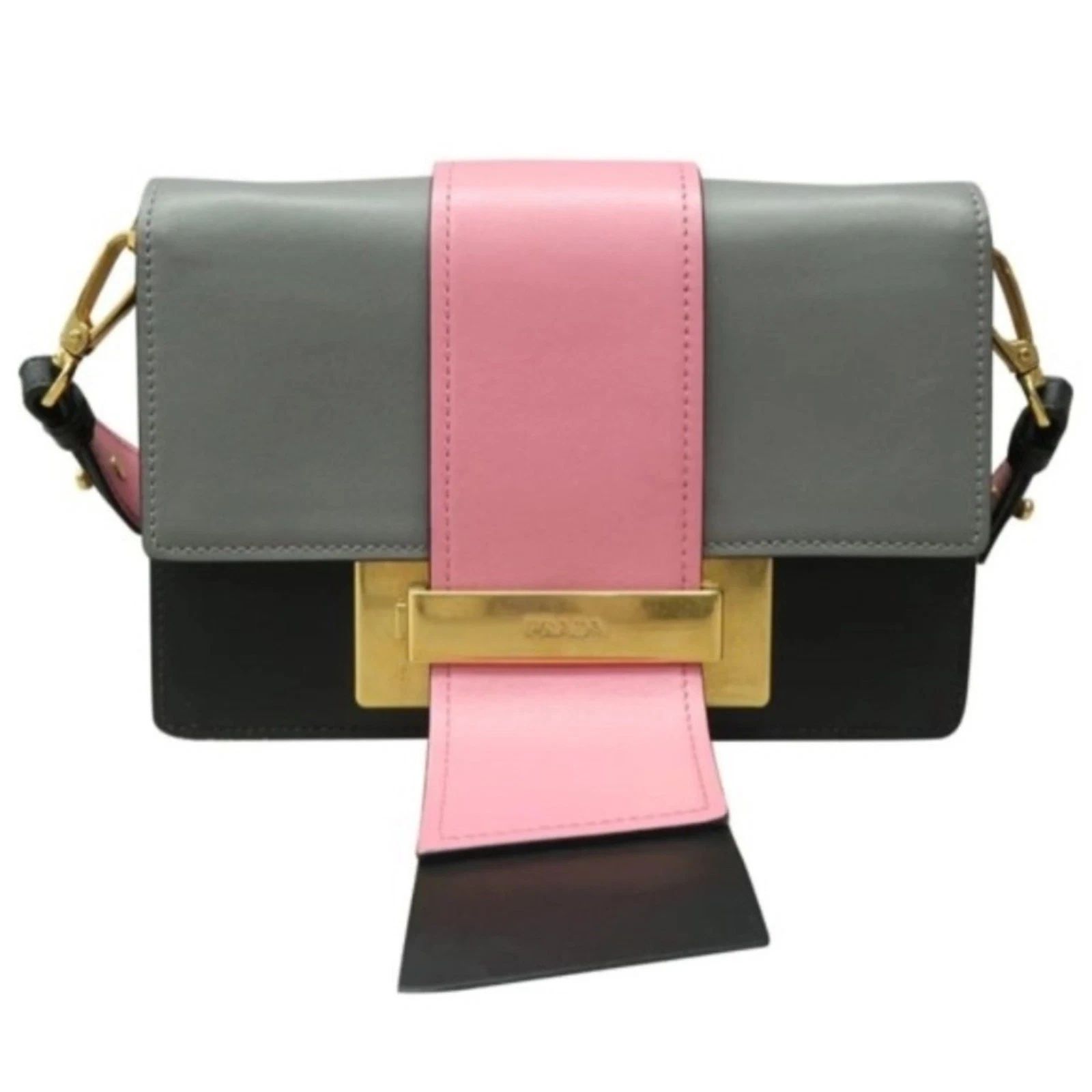 Prada Cahier Tricolor Leather Ribbon Crossbody Bag — photo 2
