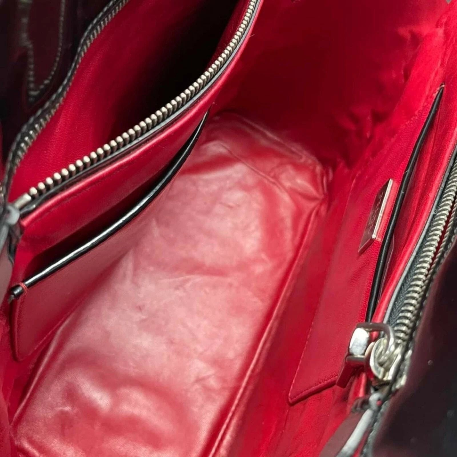 Prada Patent Leather Studded Tote Black Spazzolato Shoulder Bag — photo 8