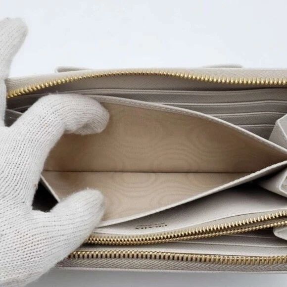 Prada Saffiano Fiocco Bow Zip-Around Wallet — photo 9