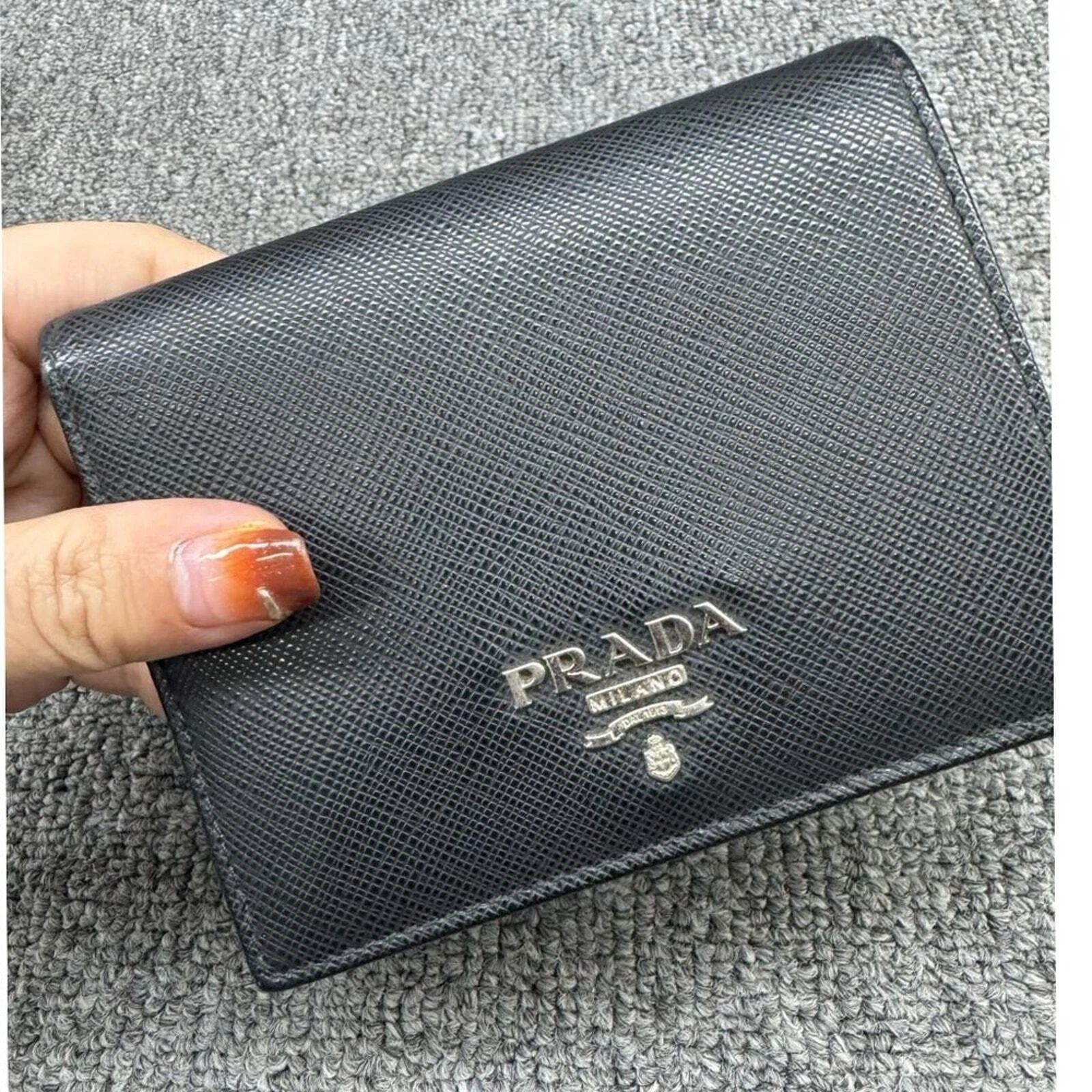 Prada Black Saffiano Leather Bifold Wallet — photo 3