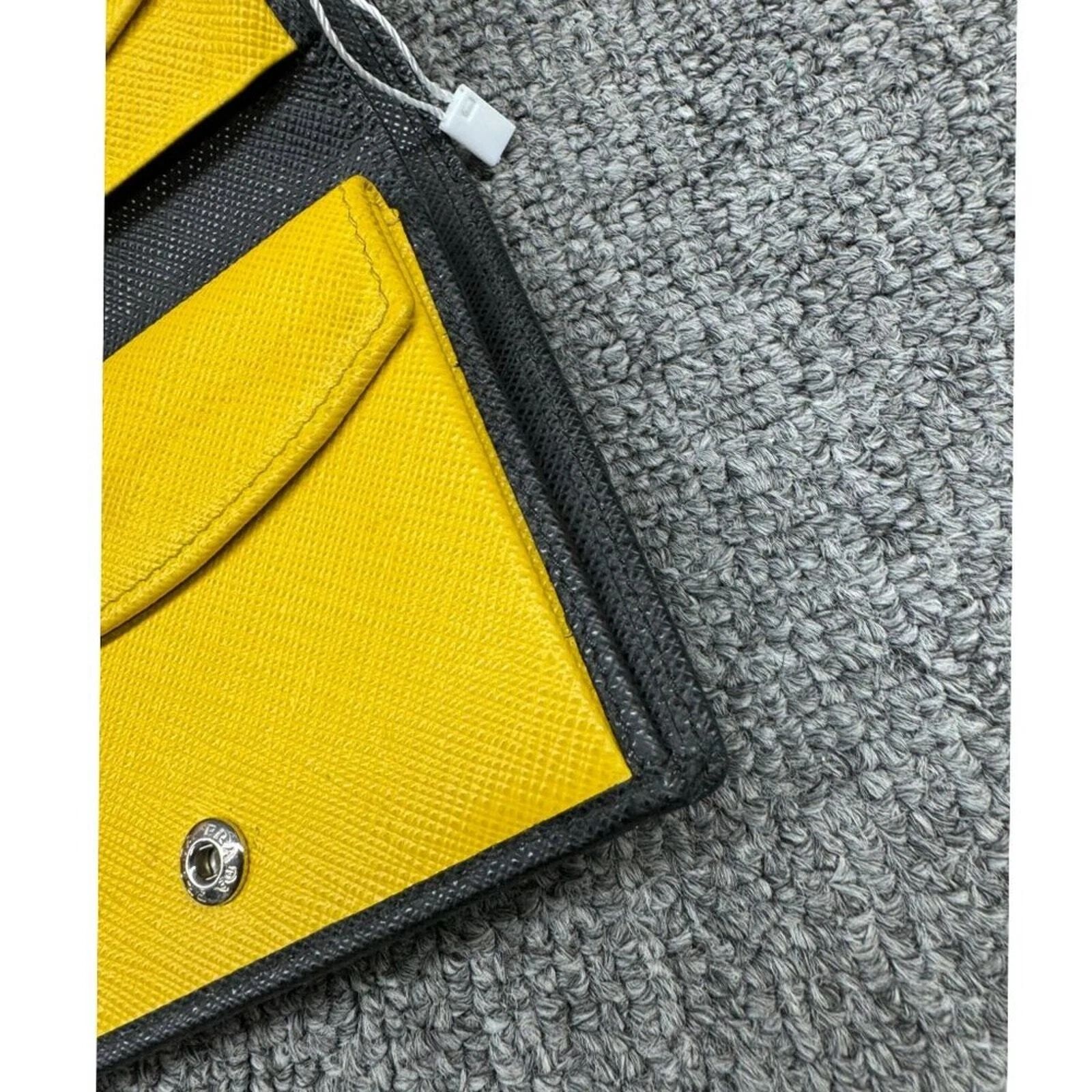 Prada Black Saffiano Leather Bifold Wallet — photo 7