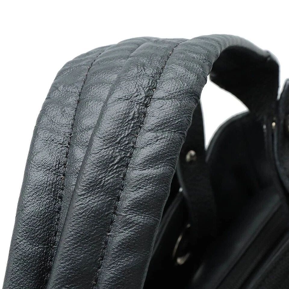 Chanel Black Quilted Leather Tote CC Charm Luxury Shoulder Bag — photo 9