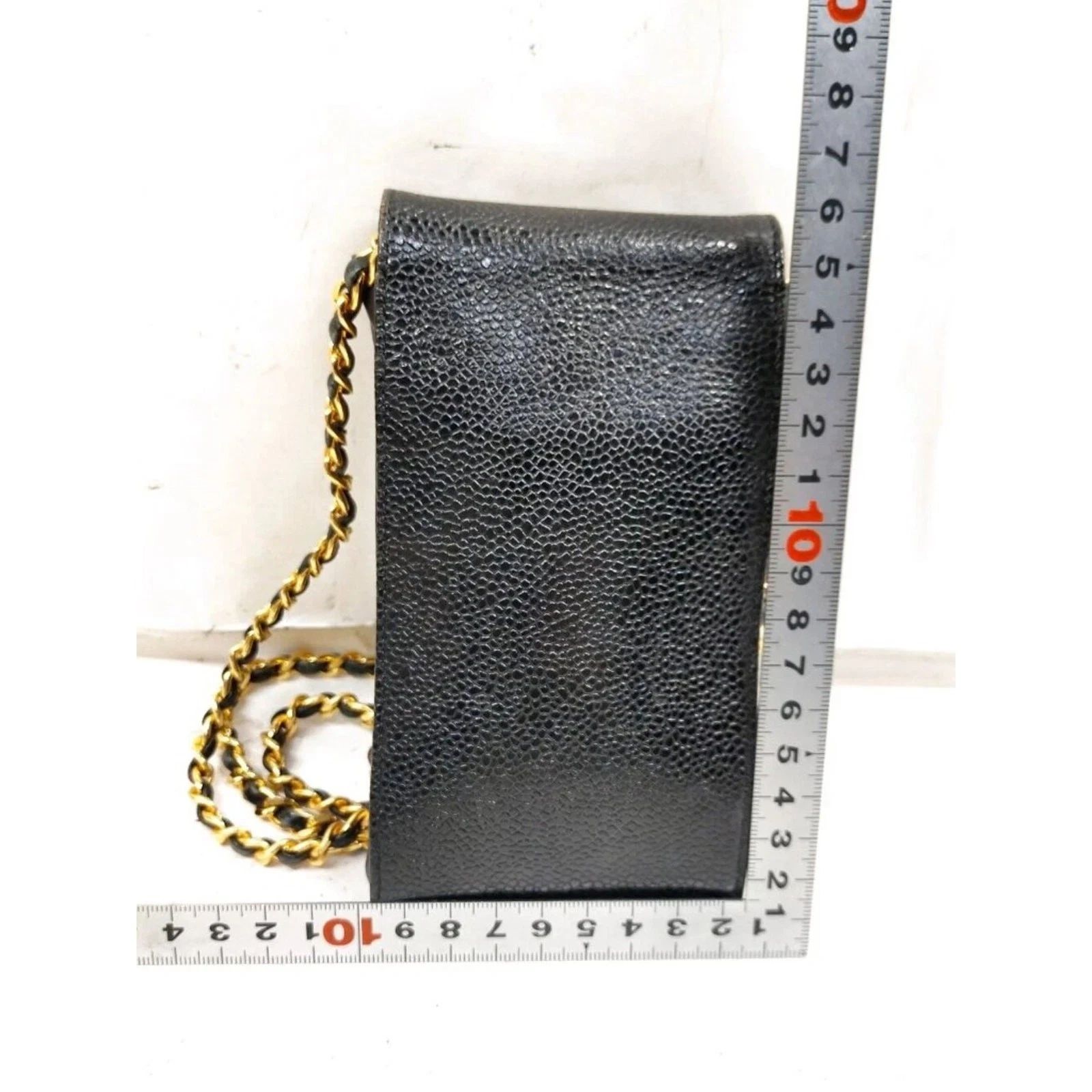 Chanel CC Logo Caviar Leather Phone Pouch Crossbody Bag — photo 3