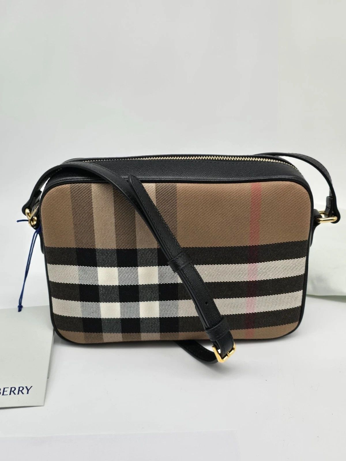 Burberry Vintage Check Black Camera Bag NWT — photo 4