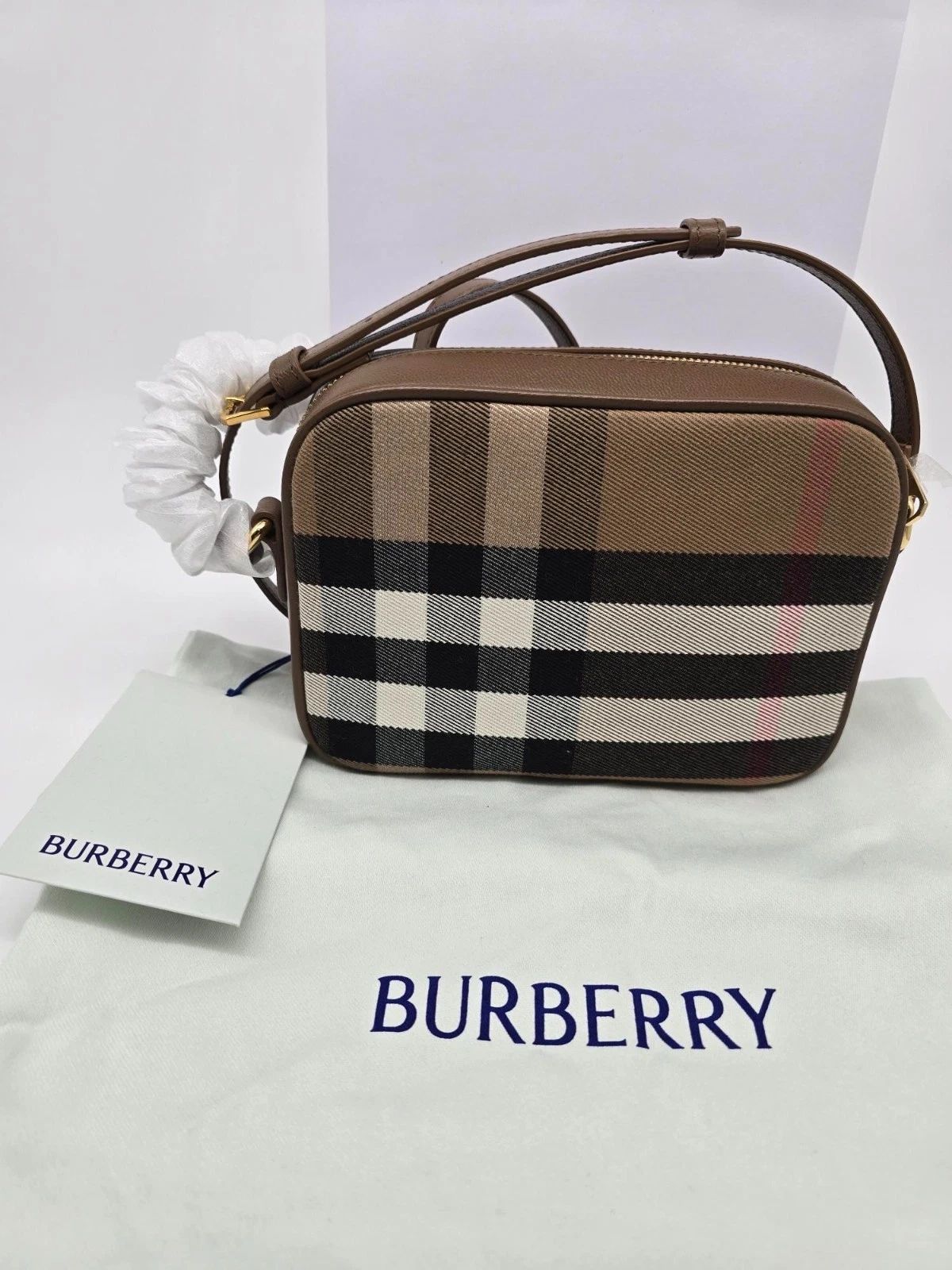 Burberry Vintage Check Brown Camera Bag NWT — photo 4